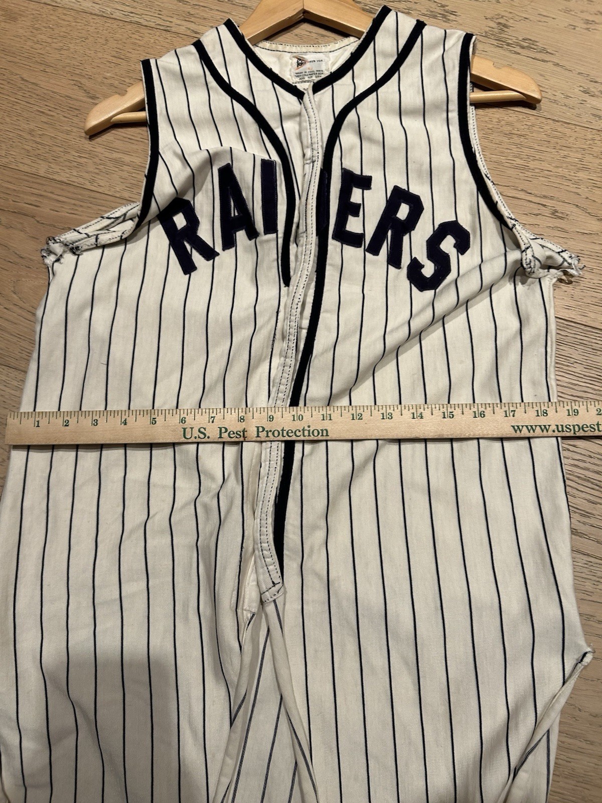 Vintage 1950’s Jersey Women’s White Striped Raider Button Up Cut Off