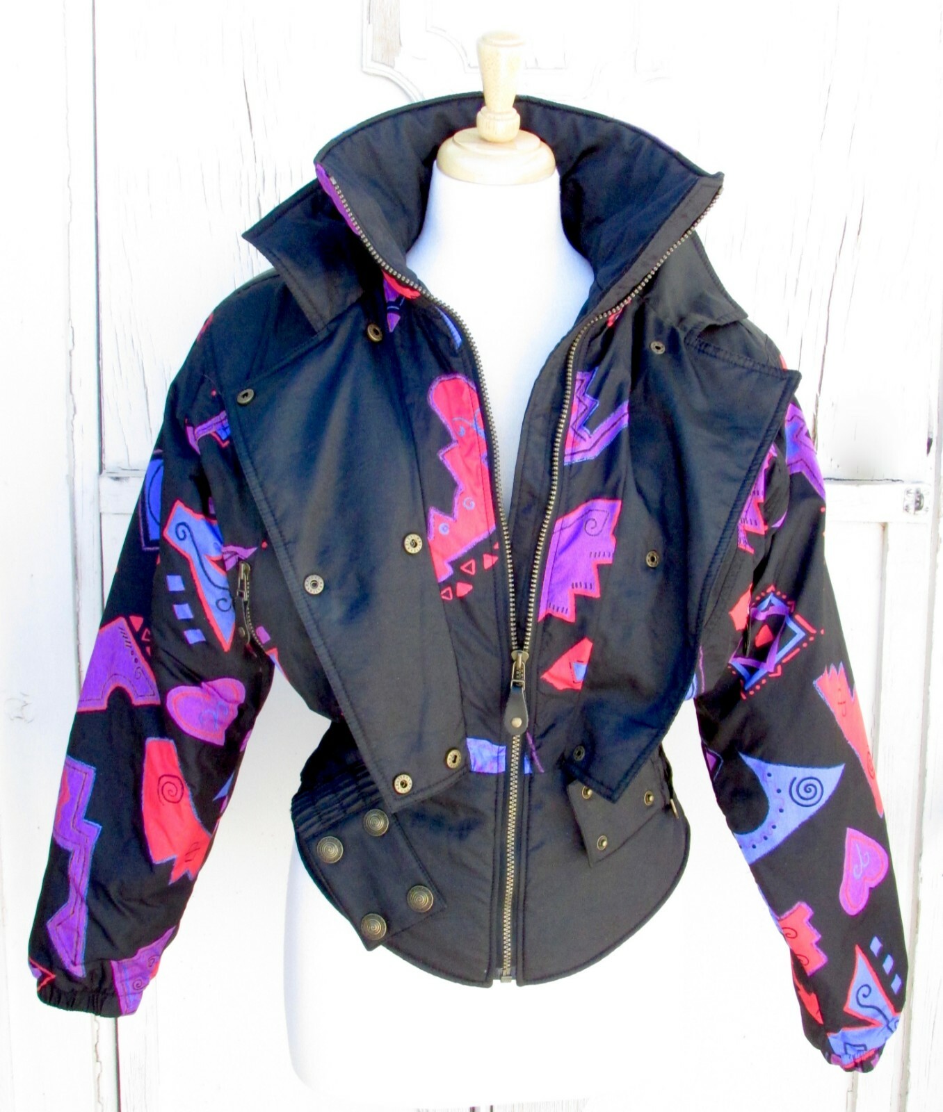 Vintage Nils Women’s Ski Jacket Geometric 80’s size S