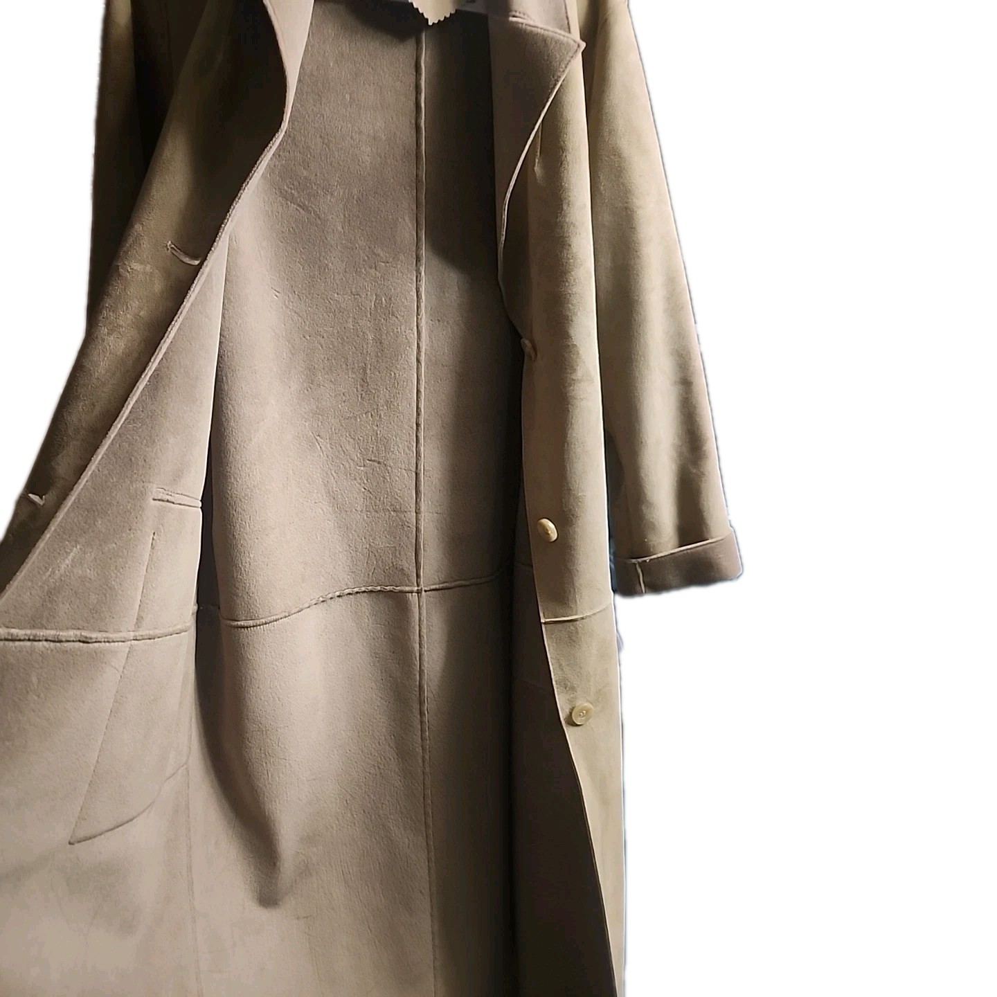 VTG Harve Benard Women’s Faux Suede Long Jacket/Coat Tan Brown Size 12
