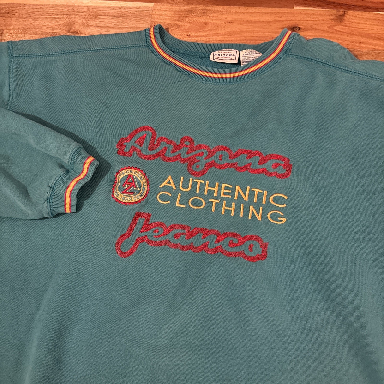 VTG Arizona Jean Co. Teal Women’s Pullover Crewneck Sweatshirt USA Size XL