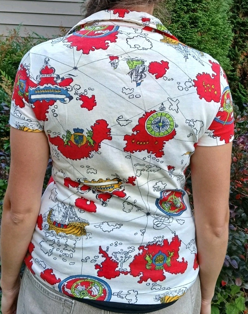 Vtg 1960s Bobbie Brooks Boho Hippie Retro Shirt Sz Small