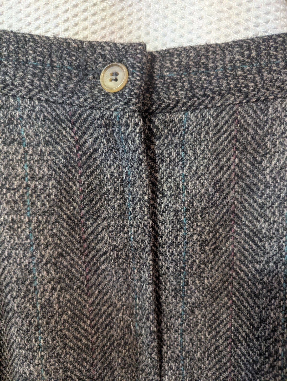 Vintage Harris Tweed Hand Woven Scottish Wool Skirt Size 14