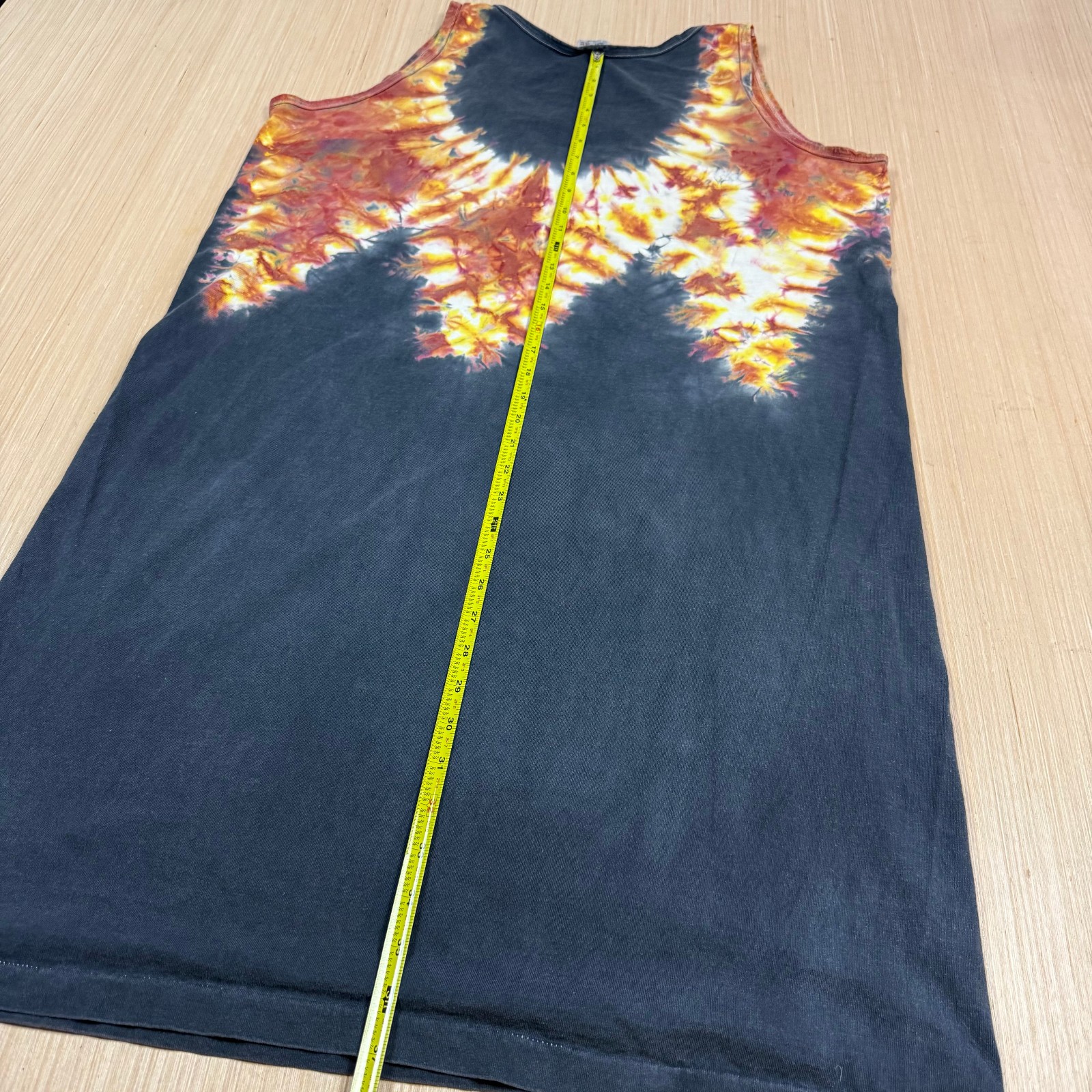 Vintage 90s Tie Dye T Shirt Dress Hippie Mumu Beach House One Size Fits All