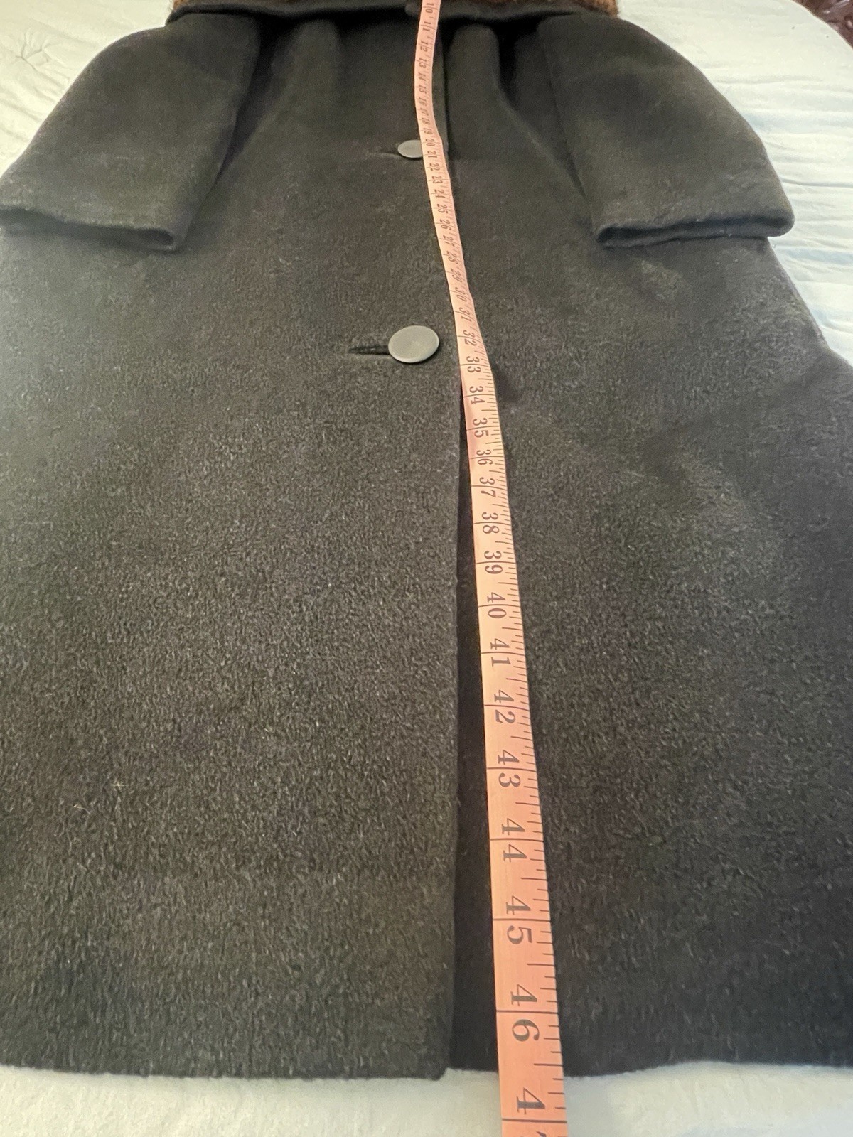 RARE Vintage Bellciano Of New York Wool w/Fur Collar 1940-50s Era Dress Coat