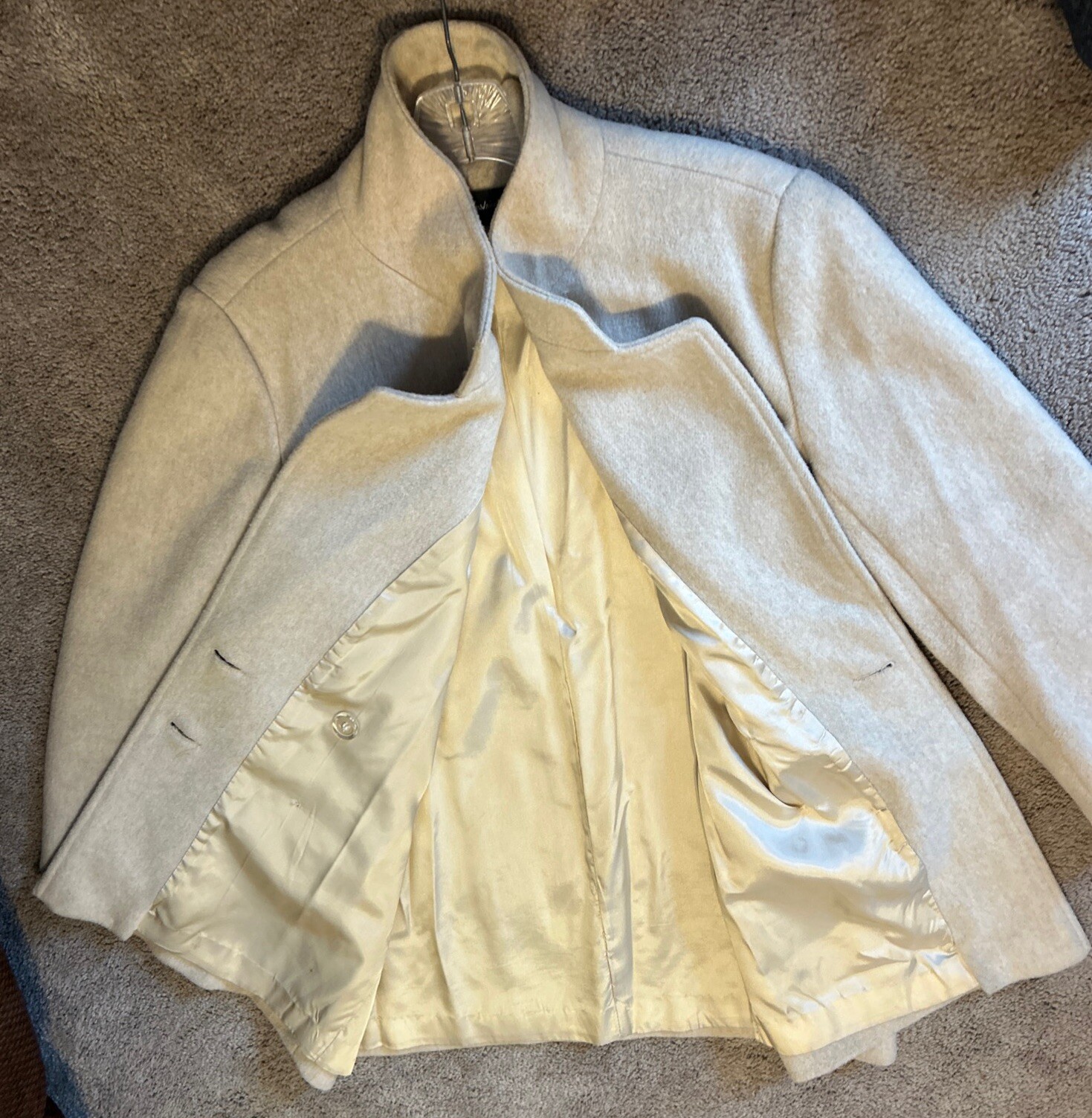 Wellington Faux Cashmere Coat Womens Sz M/L CAMEL USA Kashmericle VTG 90’s SOFT