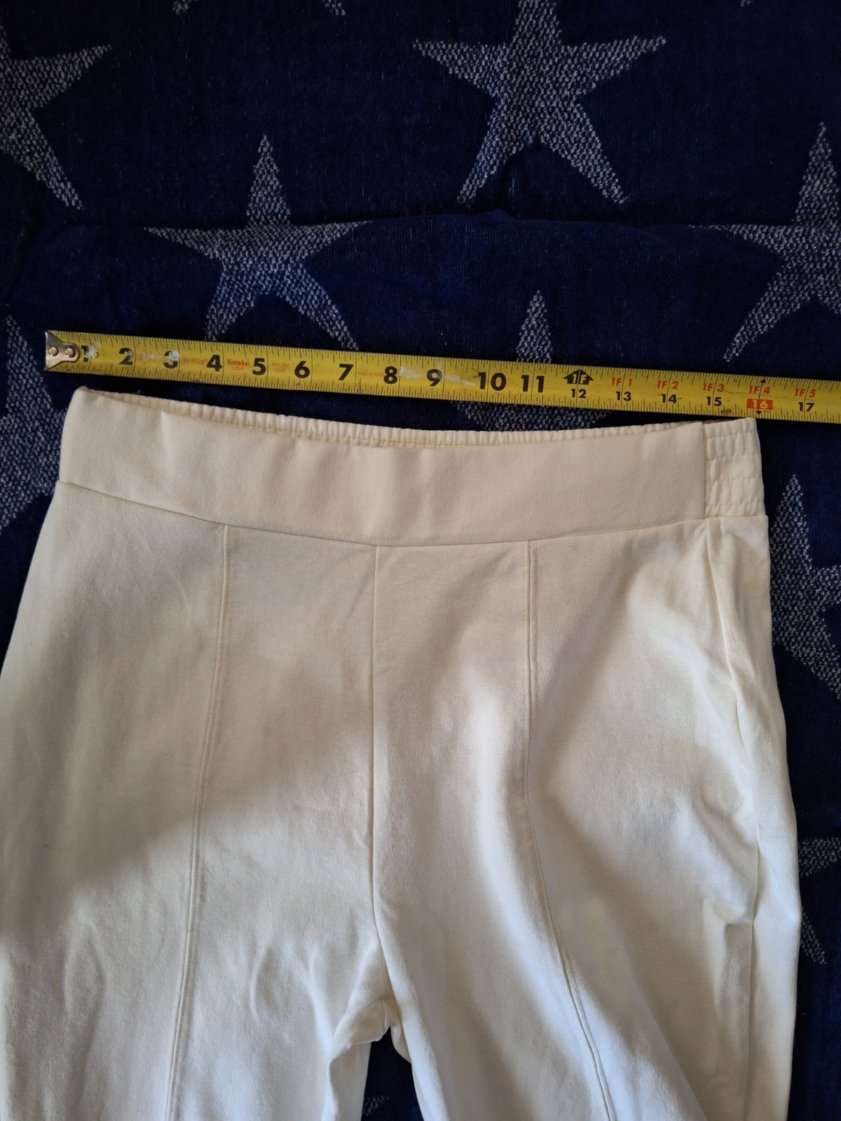 Vintage Cream Stirrup Pants 80s Size 12 Tall