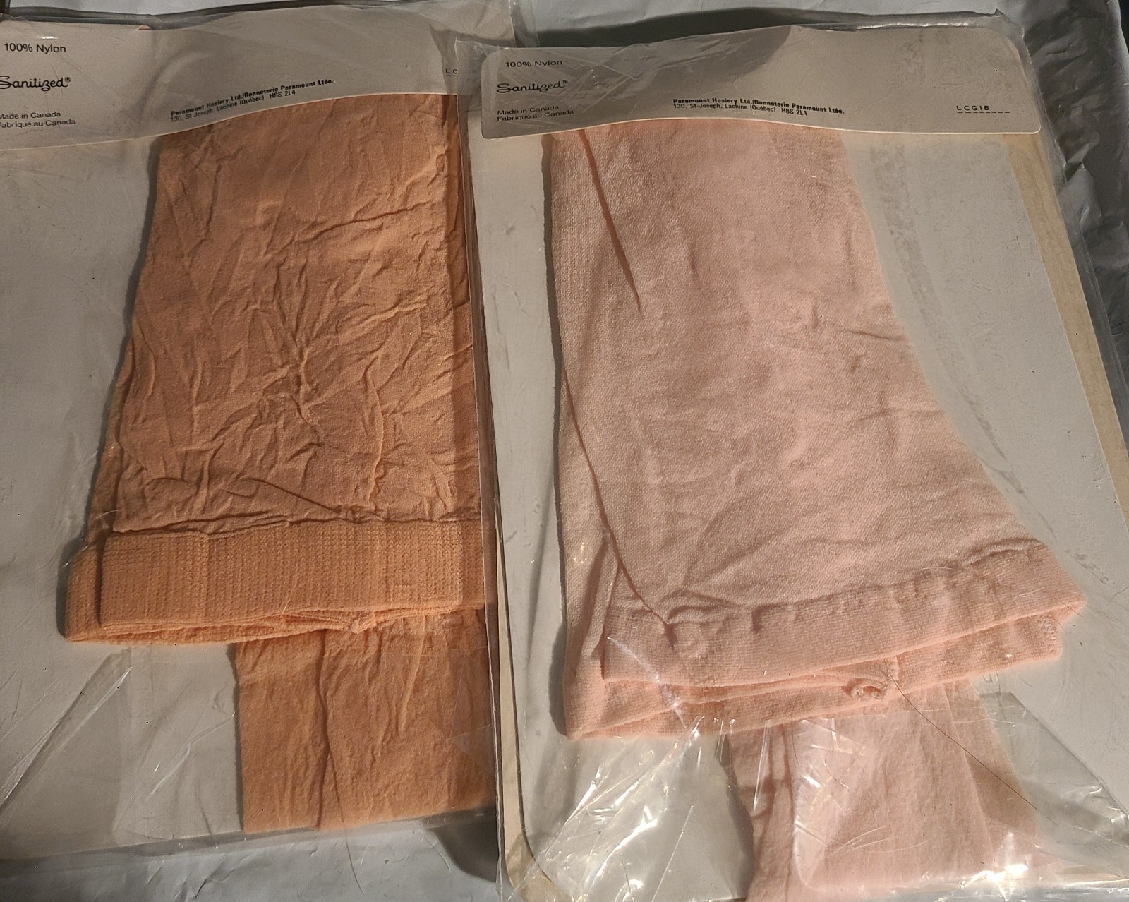 Cameo Patterned Nylon Pantyhose Size 2 Rose Beige NEW In Package X 2