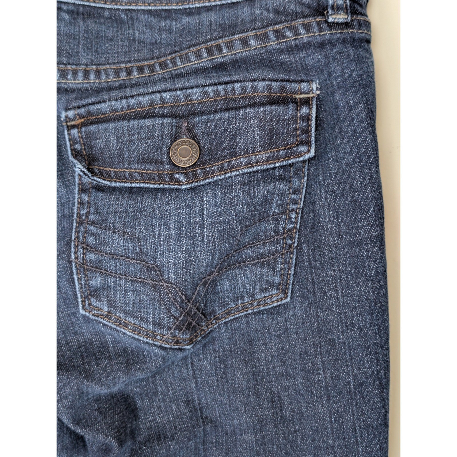 Vintage GAP Low Rise Curvy Bootcut Flare Jeans Womens 6L Blue Y2K Stretch Denim