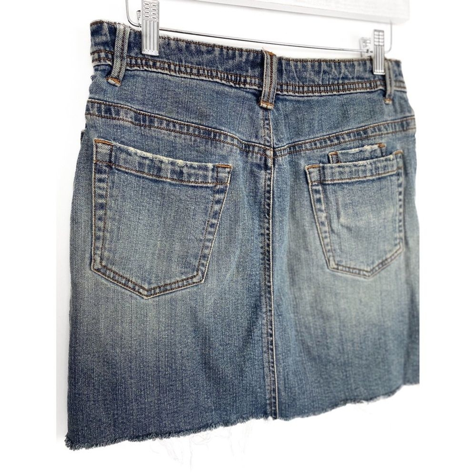 Vintage Riders Womens Y2K Mini Denim Skirt Size 6/8 Retro Western Cowgirl Rodeo
