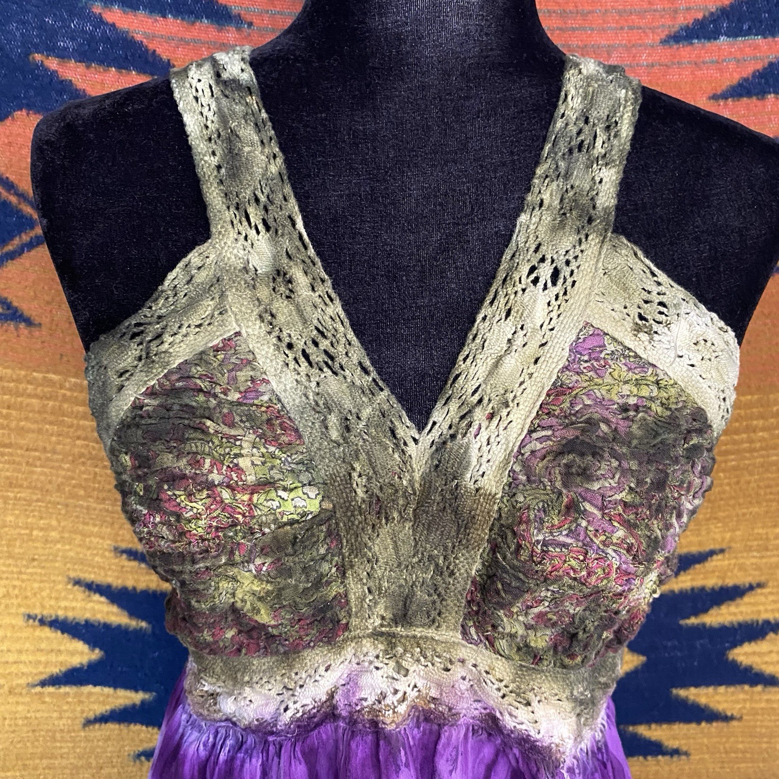 90’s/Y2K Sol Clothing Hippie Boho Tie Dye Cotton Summer Dress. Medium. Festival