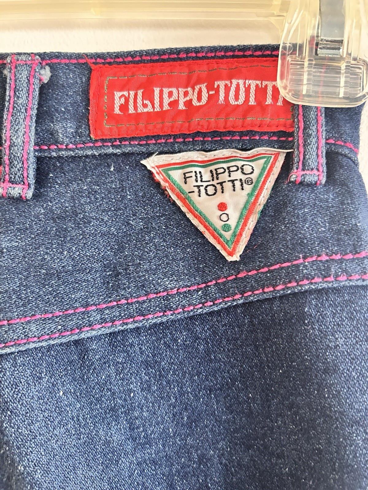 Vintage Women’s 1980s Filippo-Totti High Waisted Jean Over Stitching Size 3/4