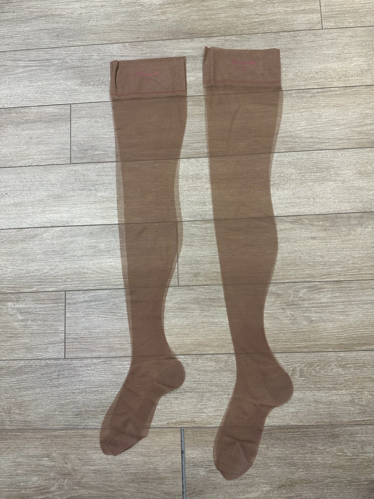 1960s Schiaparelli Brown Nylon Stockings Pantyhose Hosiery 2 Pairs in Box