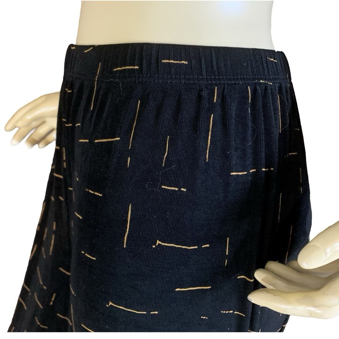 VINTAGE CLASSIC ELEMENTS BLACK & TAN SPECKLED WIDE LEG STRETCHY PANTS SIZE 1X