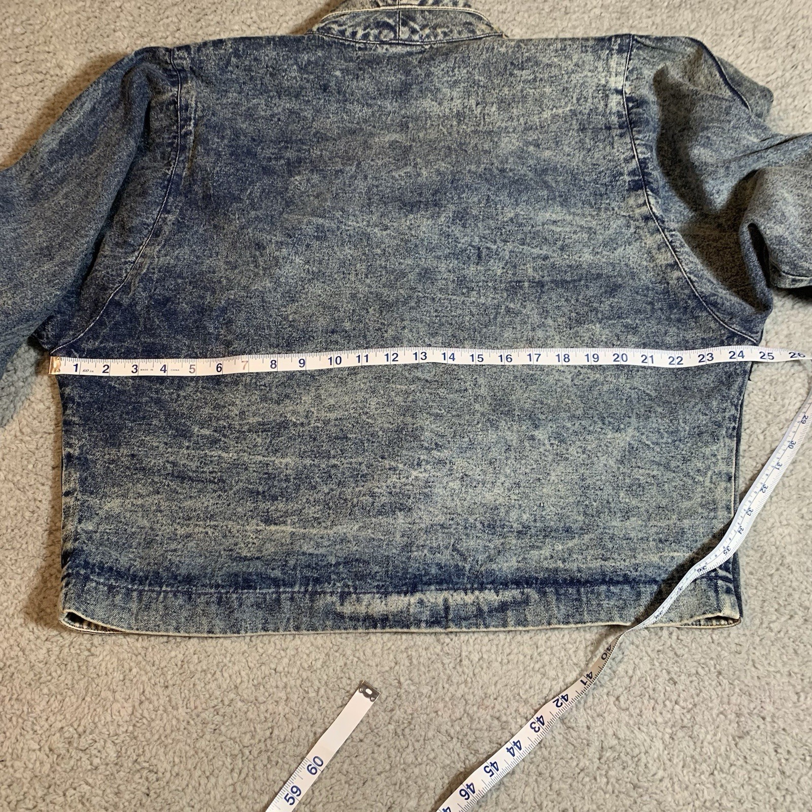 Vintage Camarim Denim Skirt Set 80s Acid Wash Jacket Western Patchwork Size 6