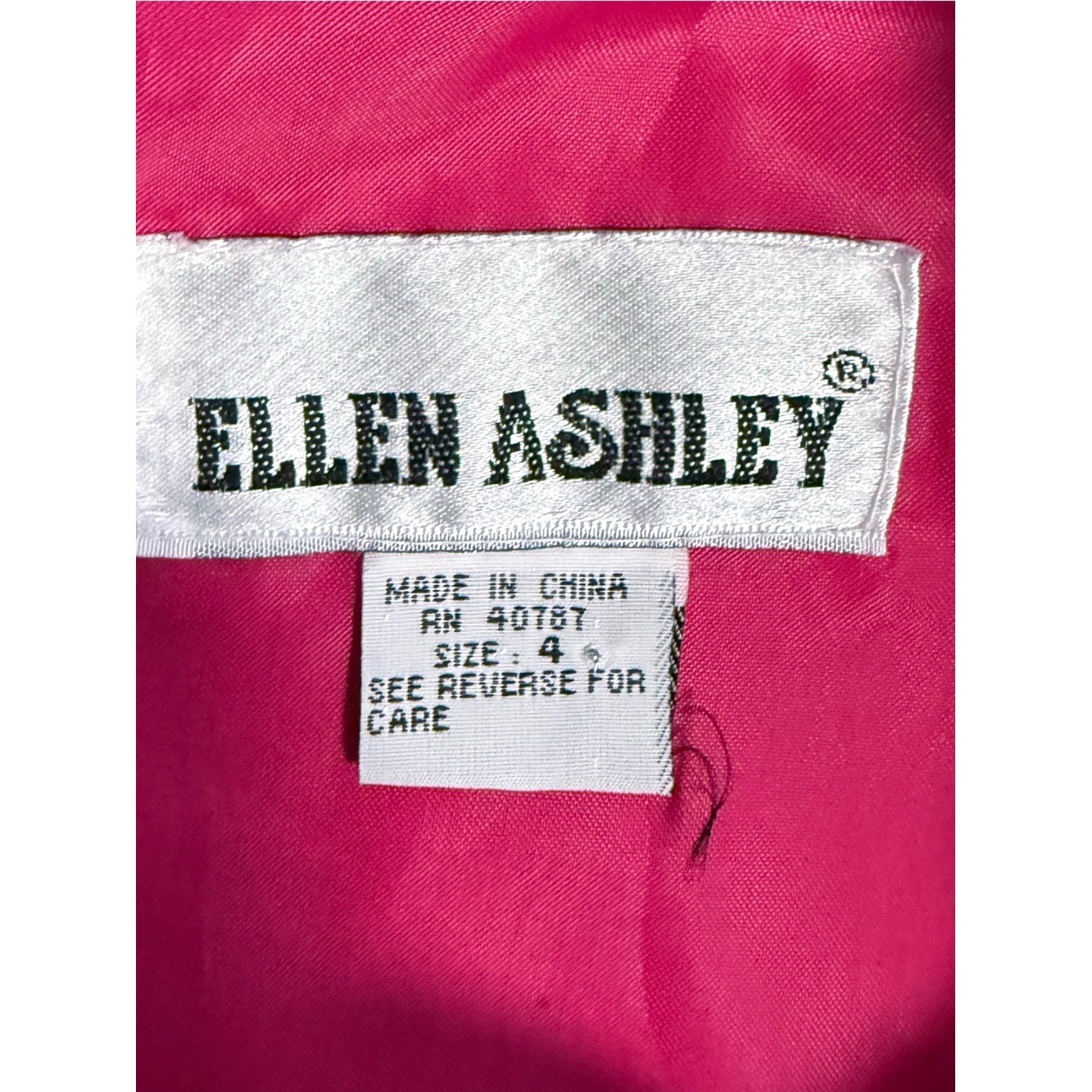 Vintage Ellen Ashley Suede Leather Pink Magenta Pinafore Dress Sleeveless Vneck