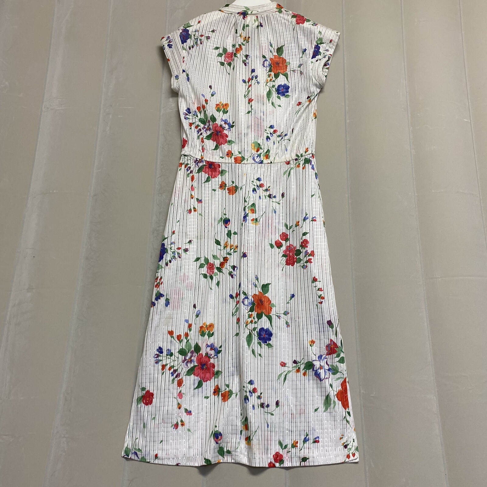 Vintage Mara Jrs of California Dress Size 5 Floral Midi Mandarin Collar 1970s
