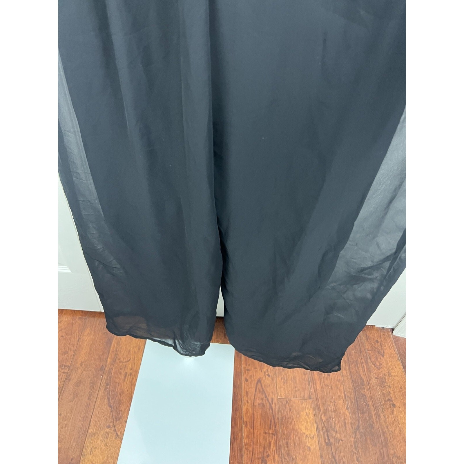Spencer Alexis Elegant Black Embroidere Evening Wide Leg Jumpsuit Size 10