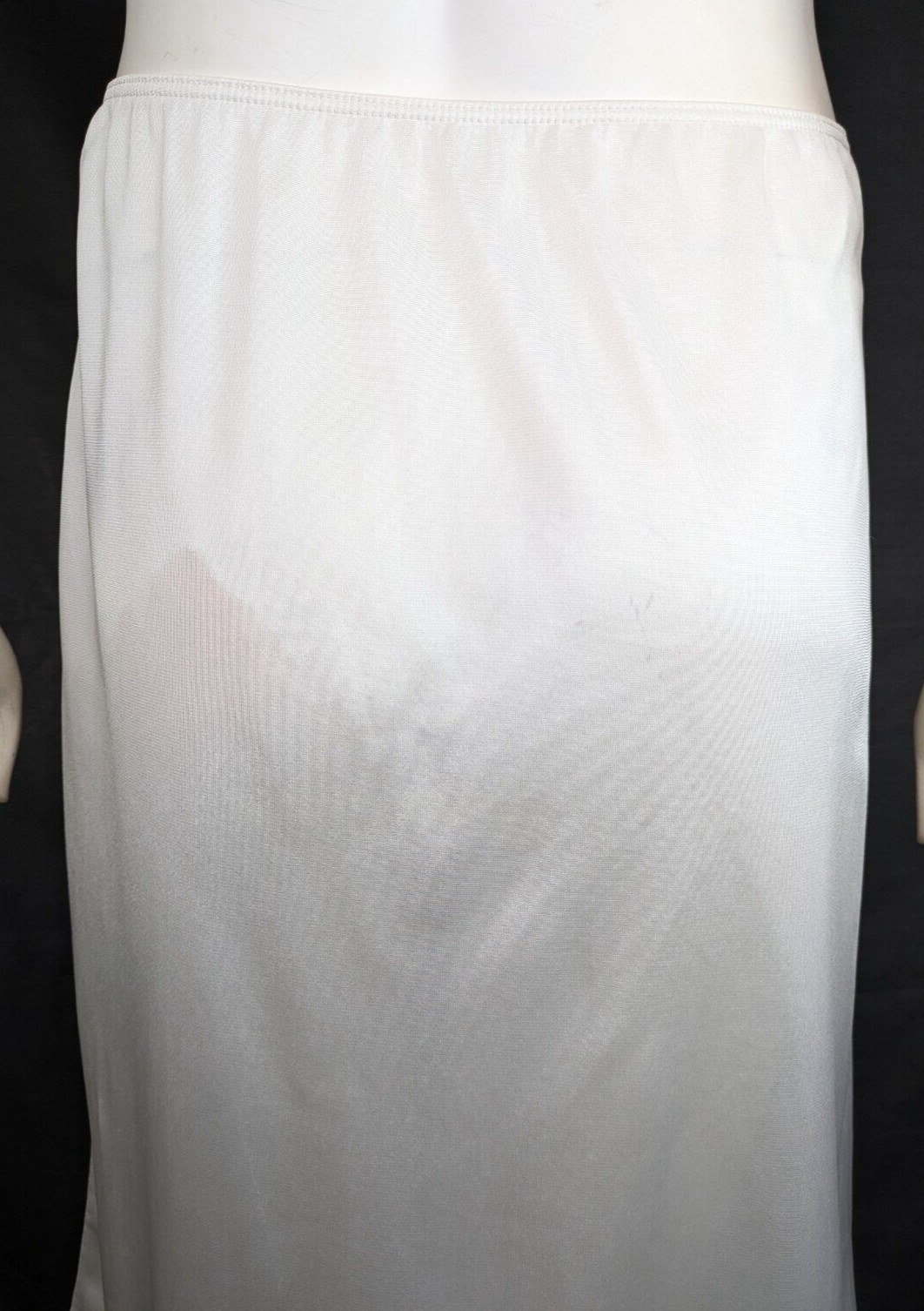 Vintage Sears Half Slip Lingerie Lace Nylon Undergarments White Anti Cling M