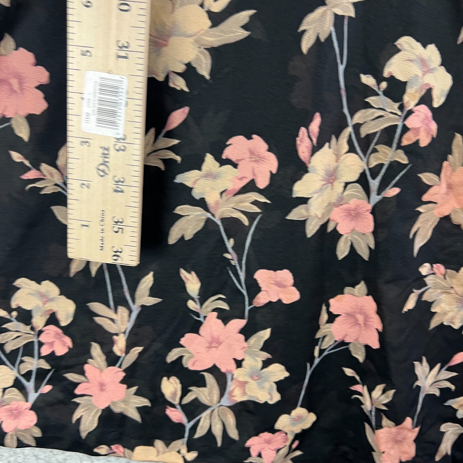 Vintage Country Miss Womens Size 12 Floral Dress Black