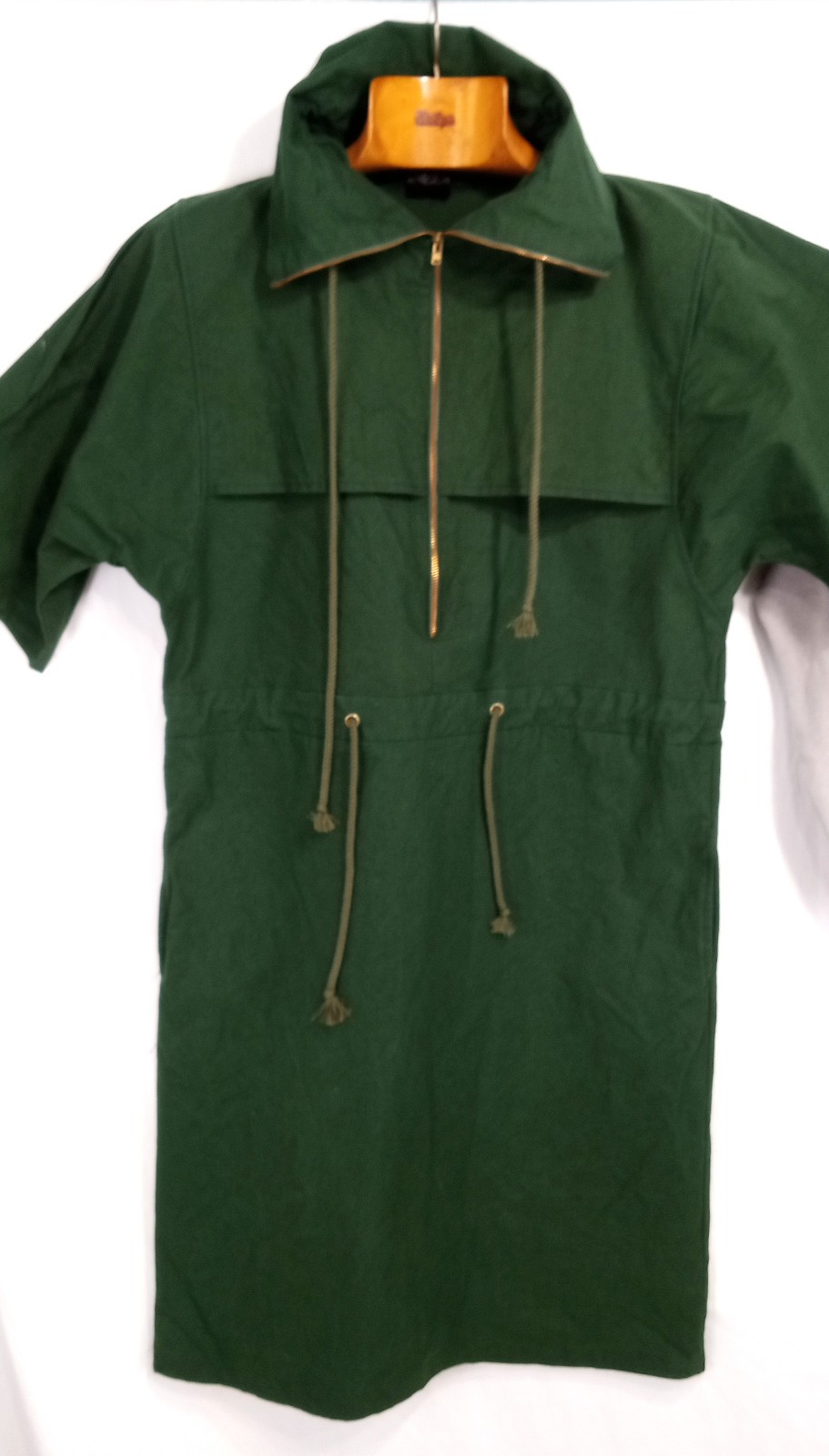 Vintage Pair zip Up Country Preppy Women’s Utility Dress Military Style
