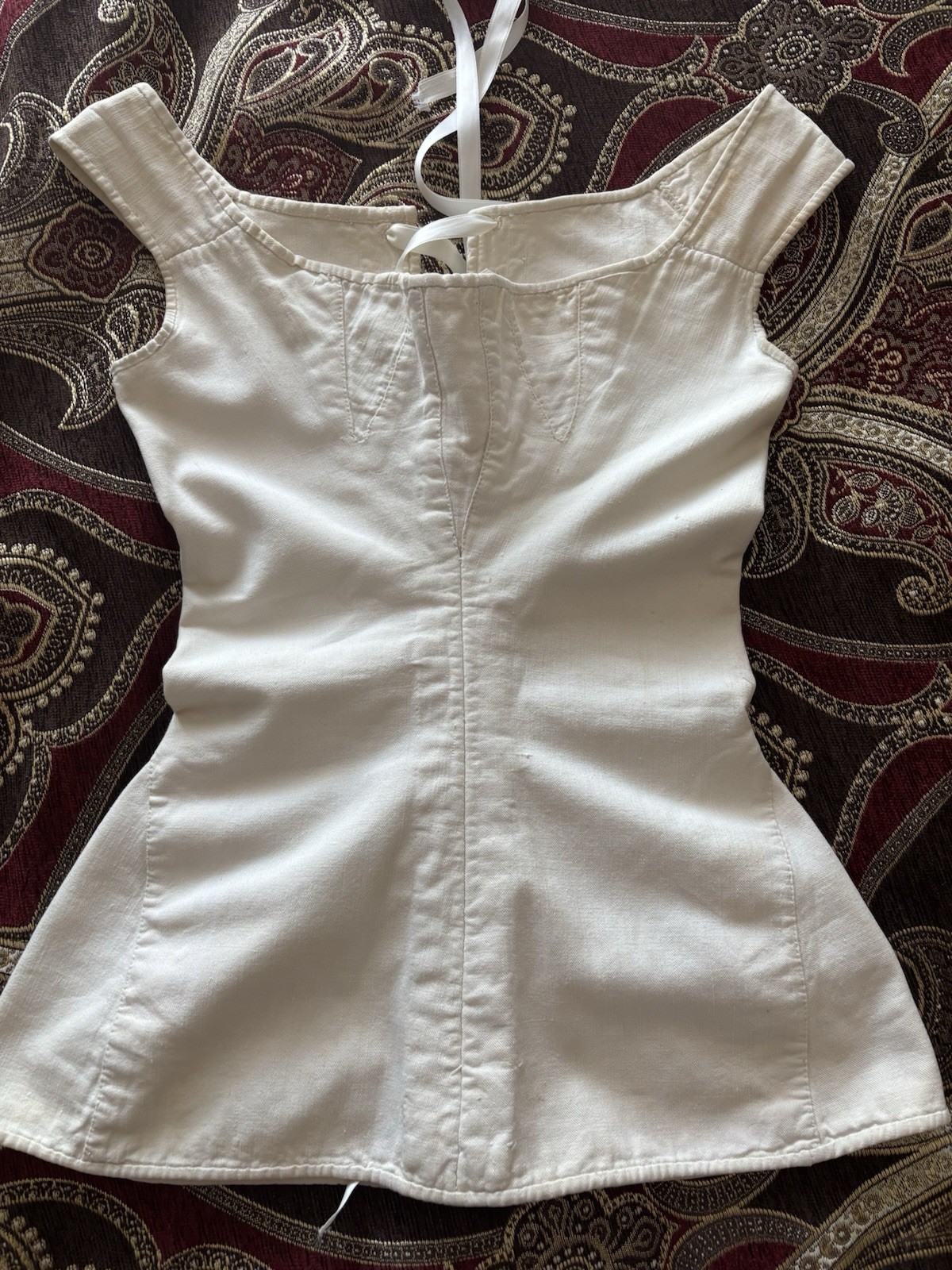 Antique Victorian Corset 1800s Stay Cotton Rare 19th C Western Costume Co