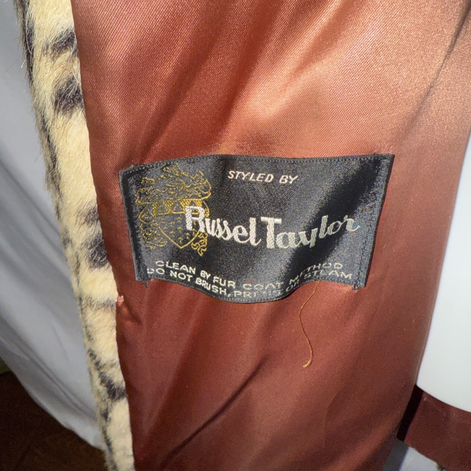 Vintage Donenfeld’s Dayton Leopard Faux Fur Coat By Russel Taylor