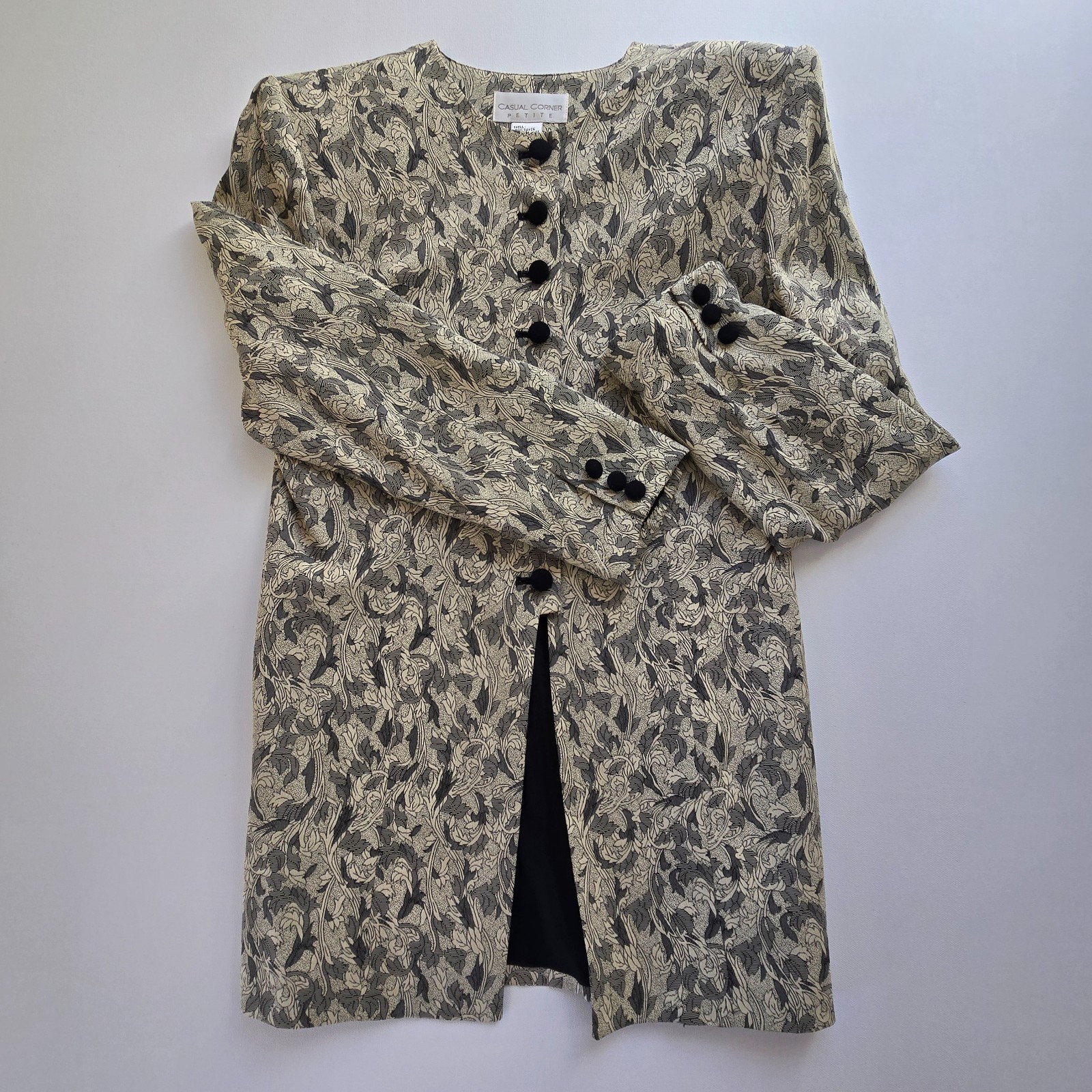 80s Vintage Casual Corner Jacket Jacquard 8P Feminine Prince Sgt Pepper Chic