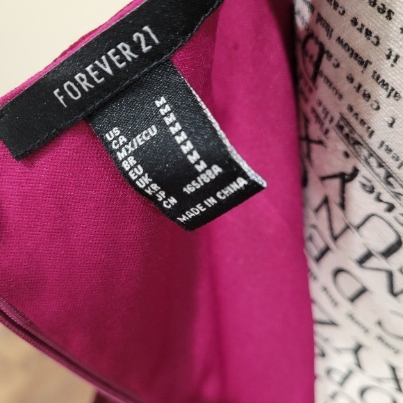 Forever 21 Magenta Velvet knit mini body con Dress Women SZ M whimsy Goth club