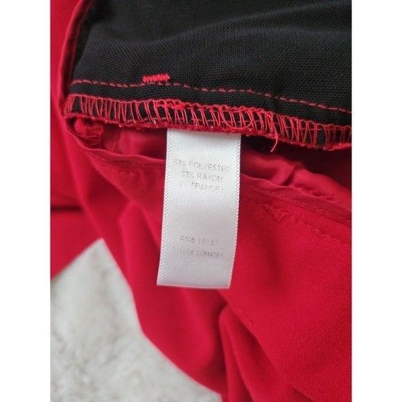 Vintage Style Counterparts Vibrant Red Straight Leg Pants – Size 10