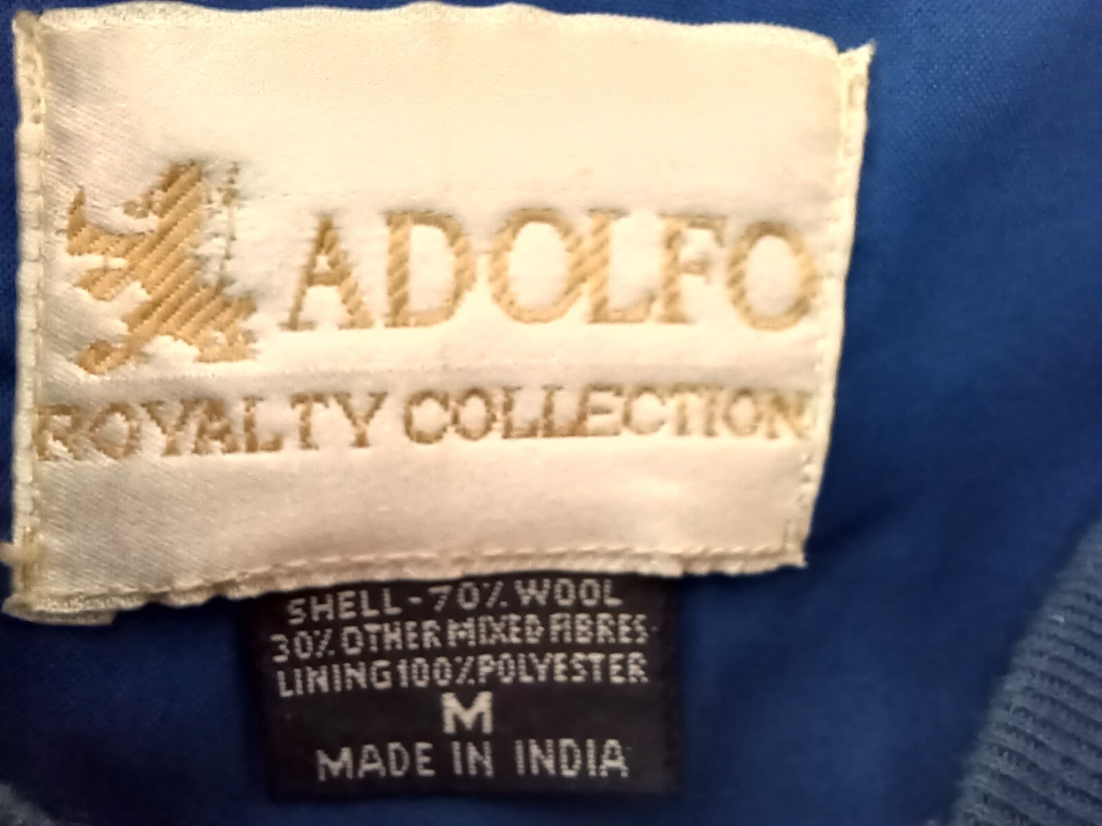 1980s Adolfo Royalty Collection M 48″ Blue Red Tartan Plaid Wool Bomber Jacket
