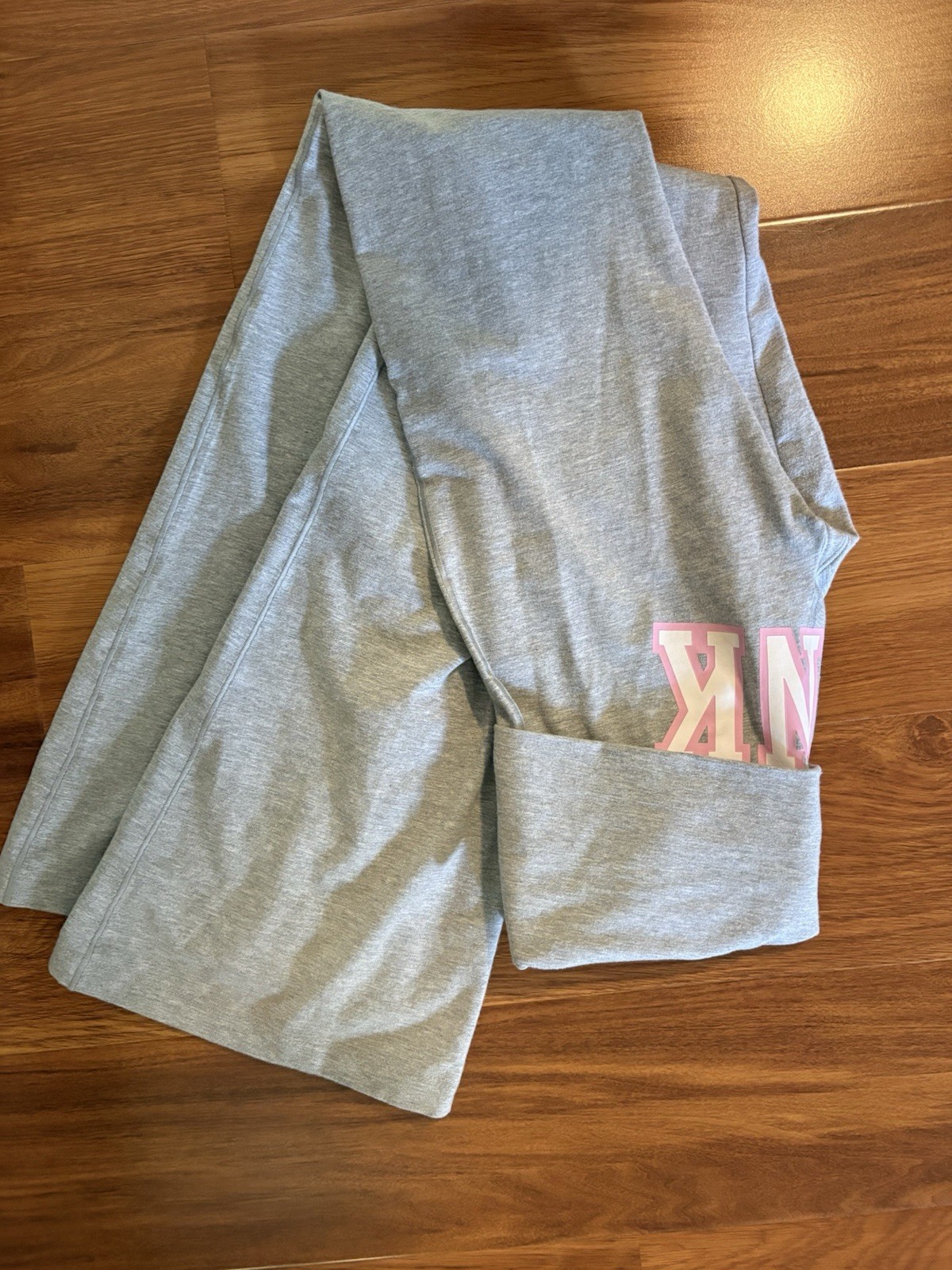 Y2K foldover yoga flares ALL-DAY COTTON Leggings heather grey & pink