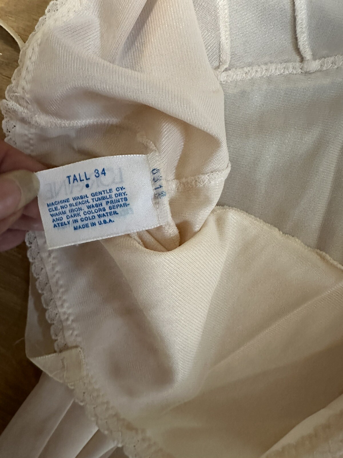 Lorraine Full Slip 34 T Silky Lace Vintage Nylon Modesty Lingerie