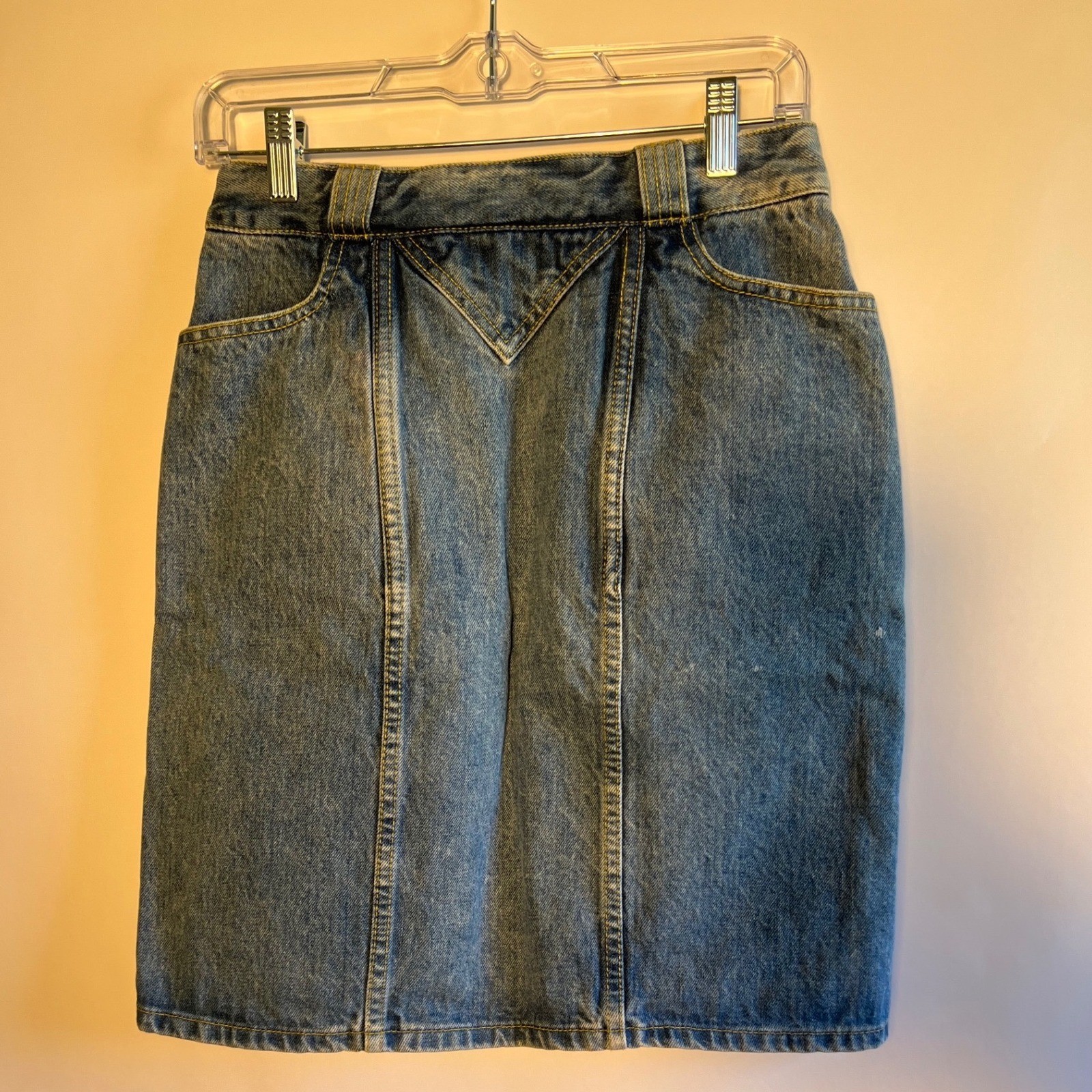 Vintage 80s Guess by George’s Mariana Denim Skirt Medium Wash Streetwear Size 30