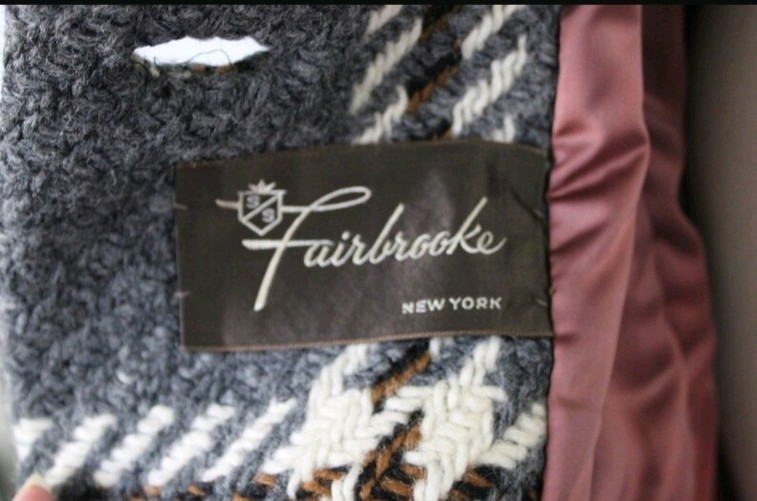 1950s VTG FAIRBROOKE Gray + Multi Color Plaid Wool Trapeze Button Down Car Coat
