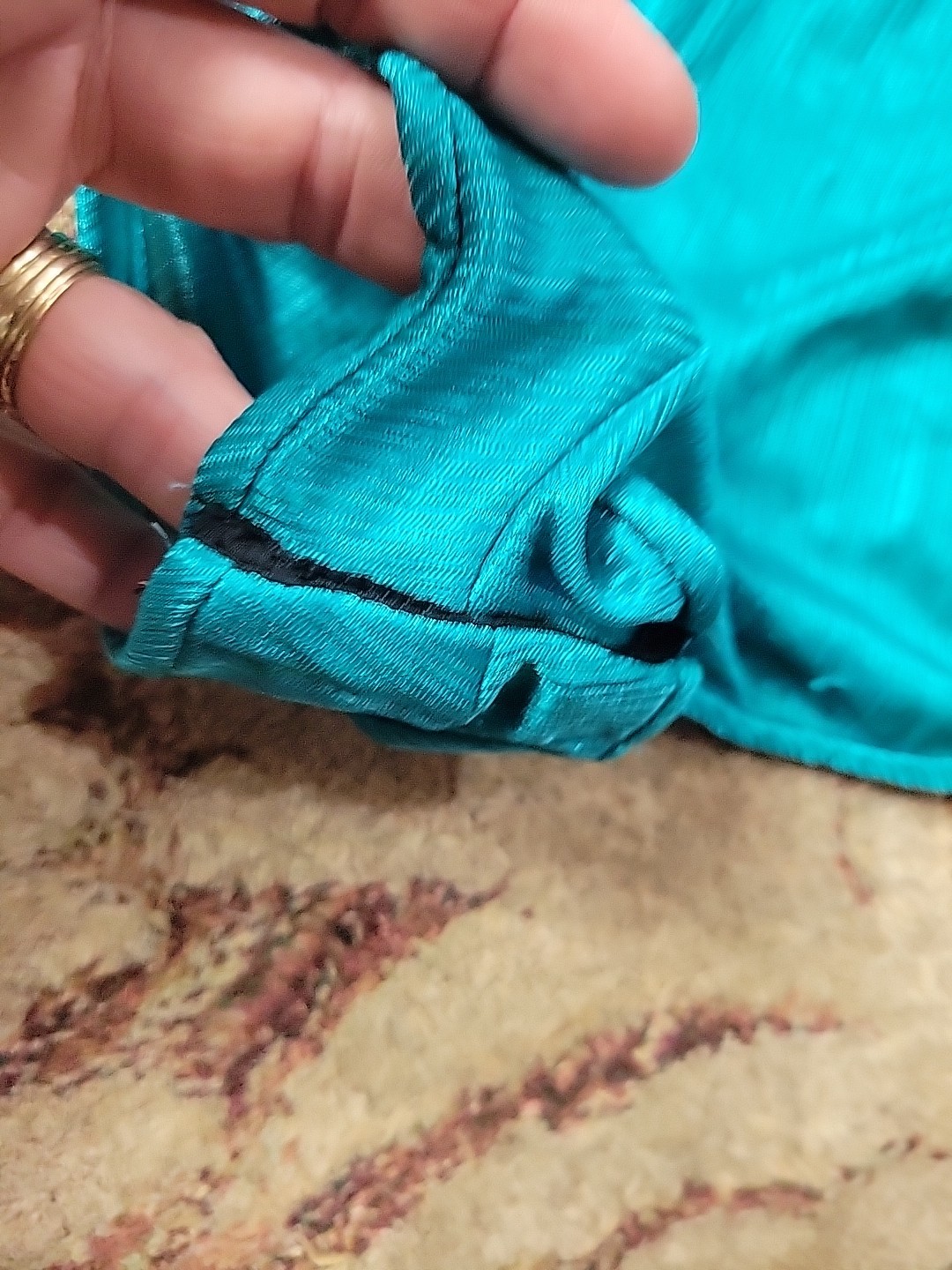 Vintage Flair Teddy One Piece Playsuit Romper Lace Ruffle Union Made Teal Small
