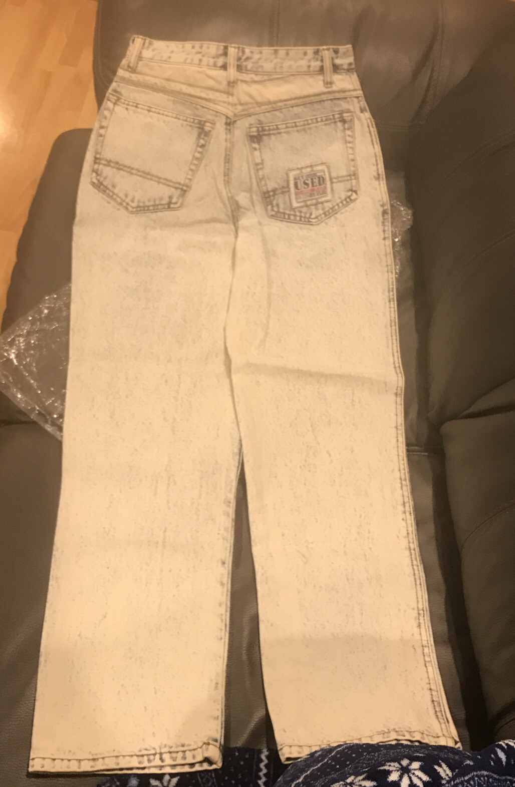 VTG 80s GET USED BY ELIE TAHARI ACID WASH WOMAN DENIM JEANS 28 HONG KONG NIP NOS