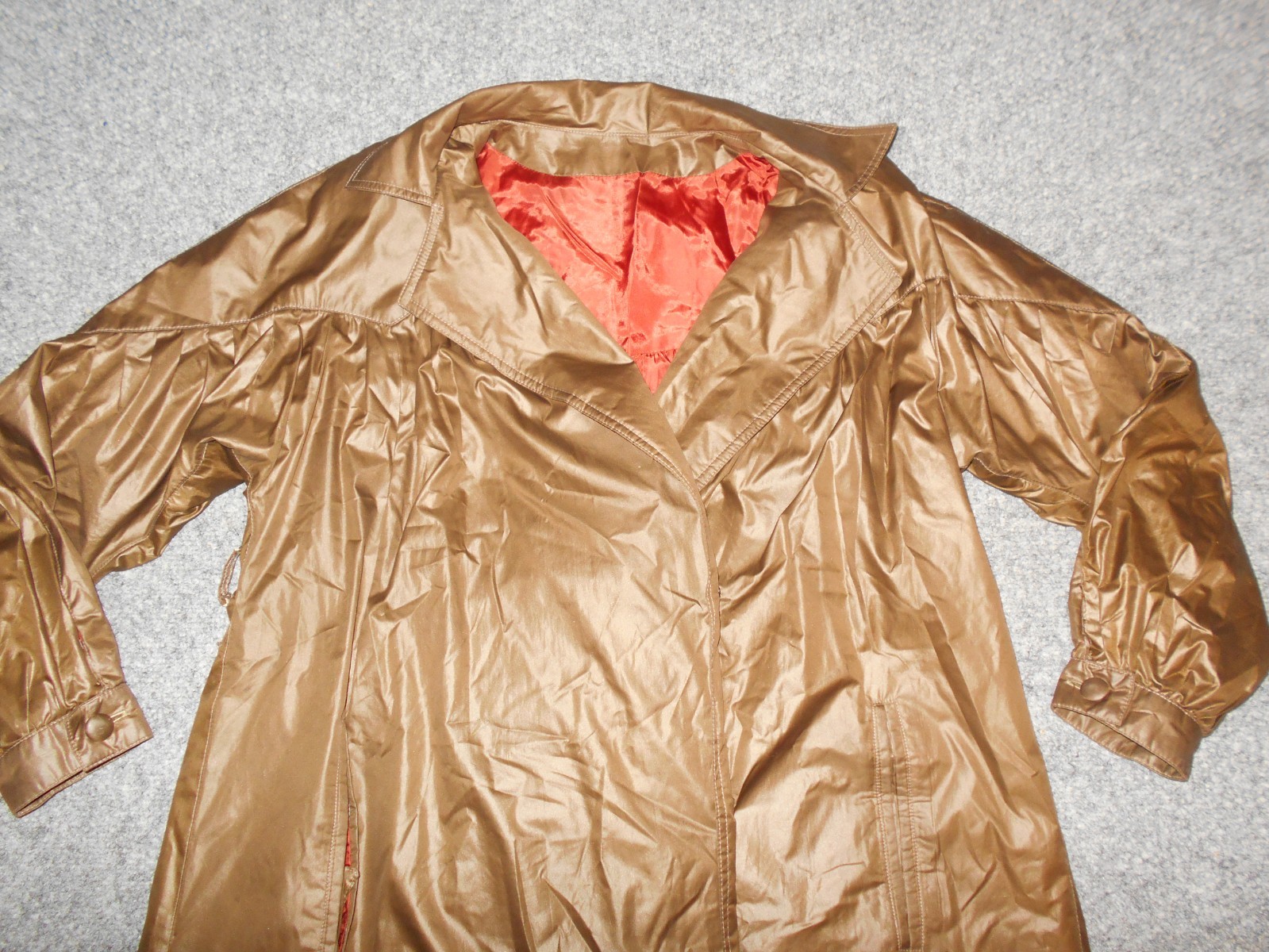 COUNT ROMI LTD VTG 60’S METALLIC COPPER WOMENS USA 10 BELTED LIGHT COAT