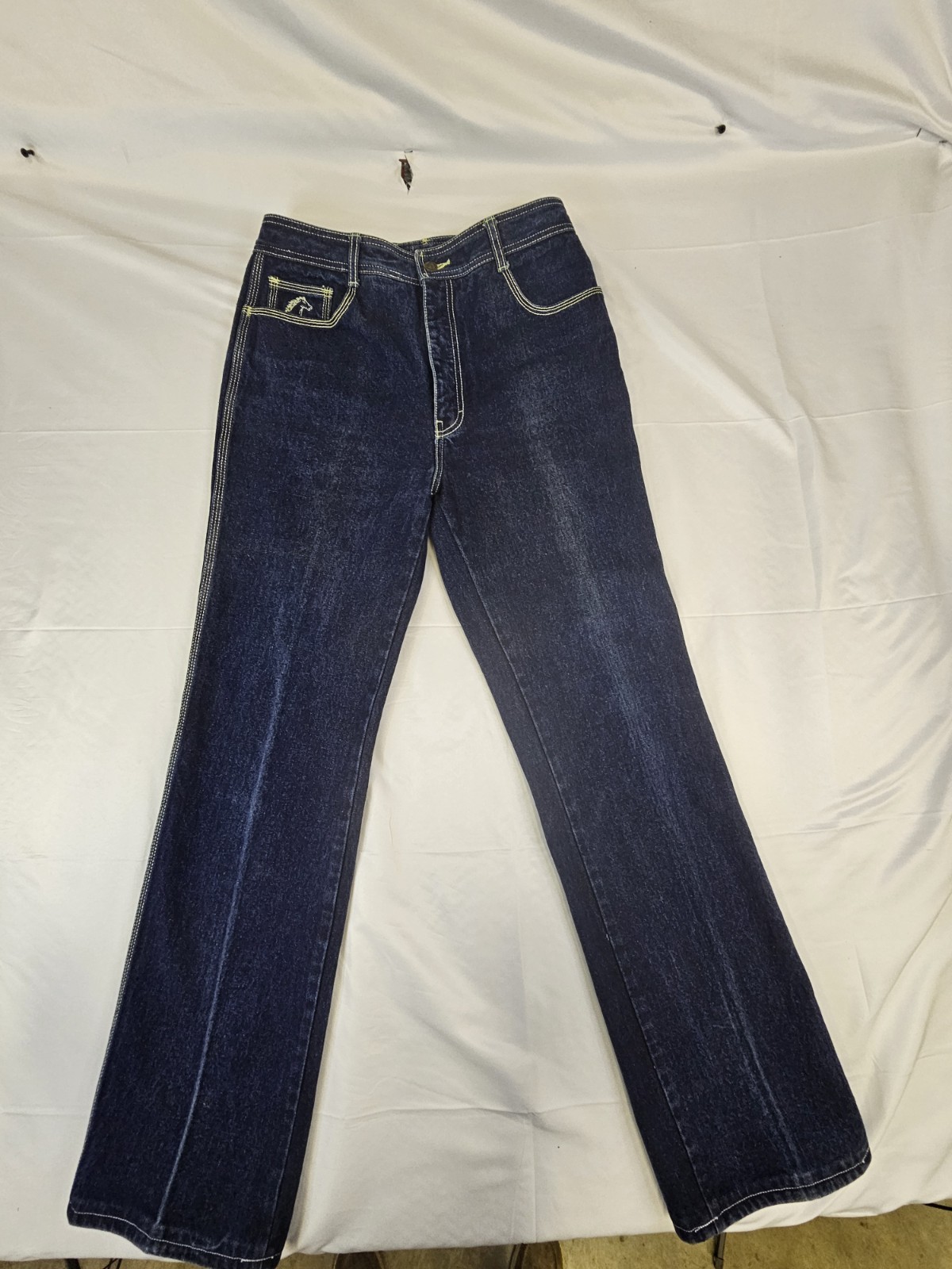 Vintage 70s 80s Jordache Jeans Womens 34×34 Dark Wash Flare Bell Bottom USA