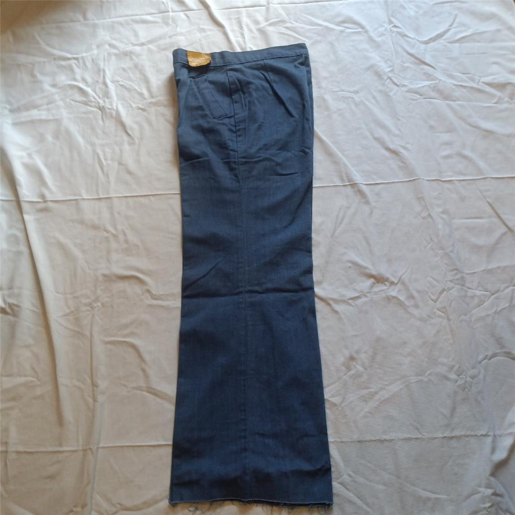 Vtg miss h.i.s. Jeans NOS Sz 18 Blue Pants Wide Leg Brushed Denim 33X29 USA Tags