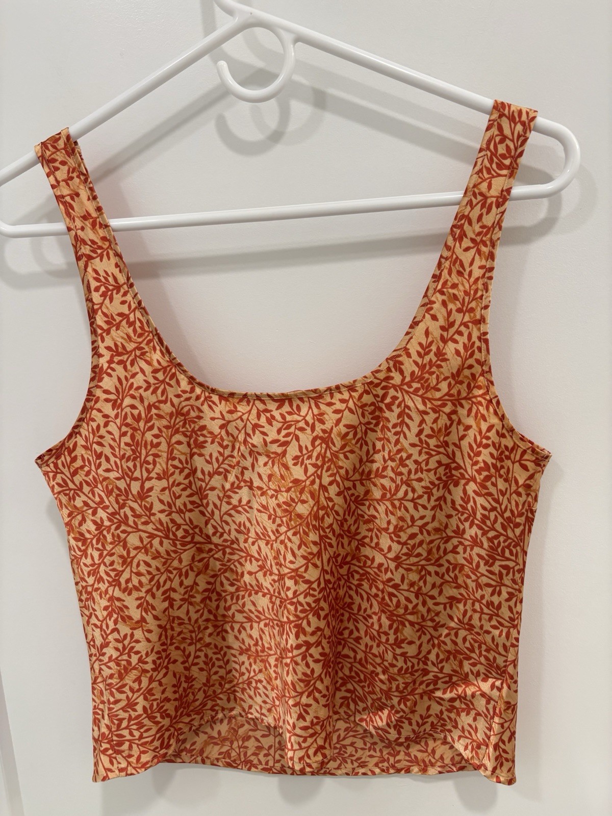 Victoria’s Secret Vintage 90s Y2K Orange Yellow Satin Tank Top Size Small