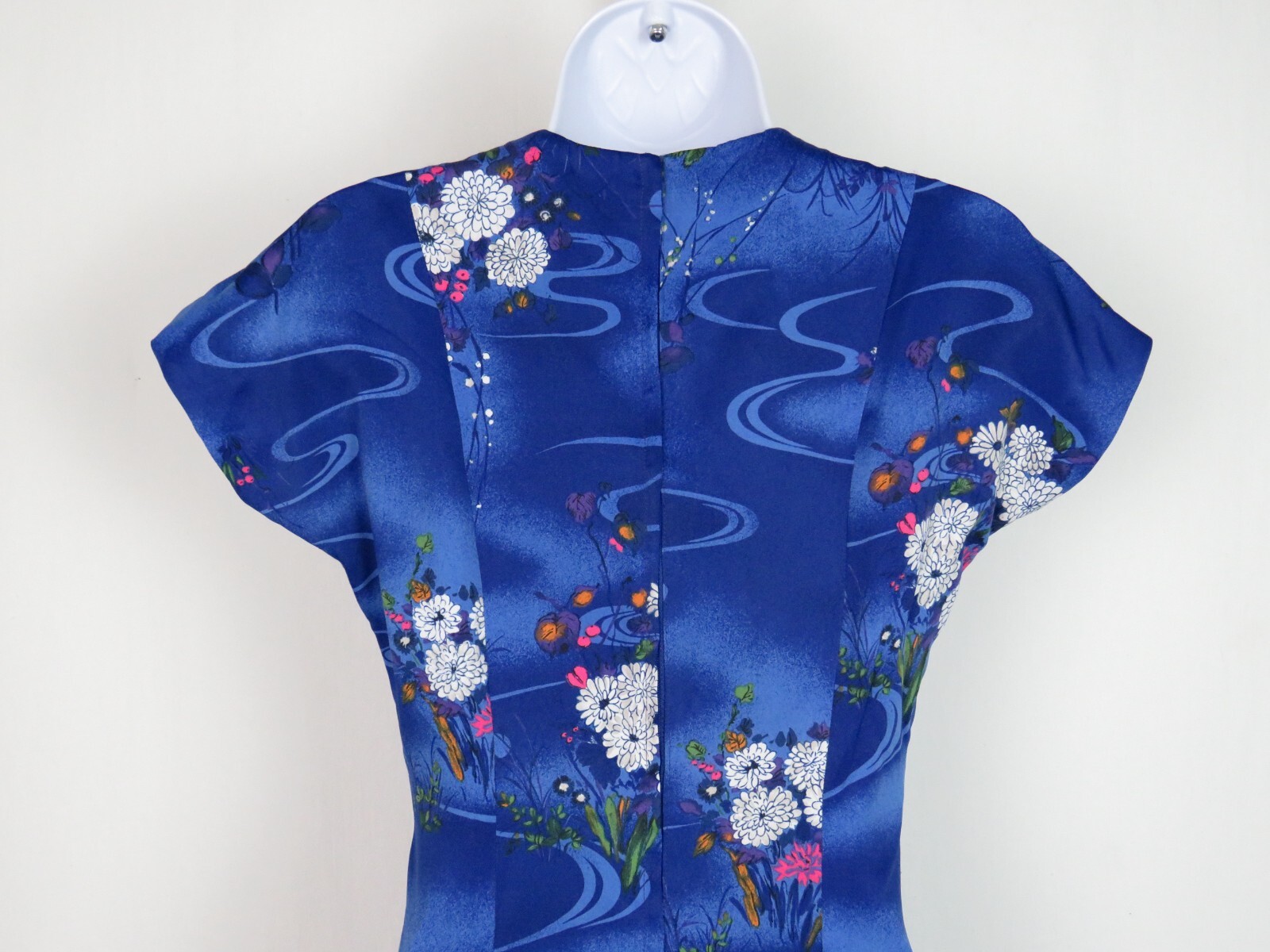 VTG 1950s 60s WALTAH CLARKE’S OF HONOLULU DRESS & CROP JACKET FLORAL POLY SILK?