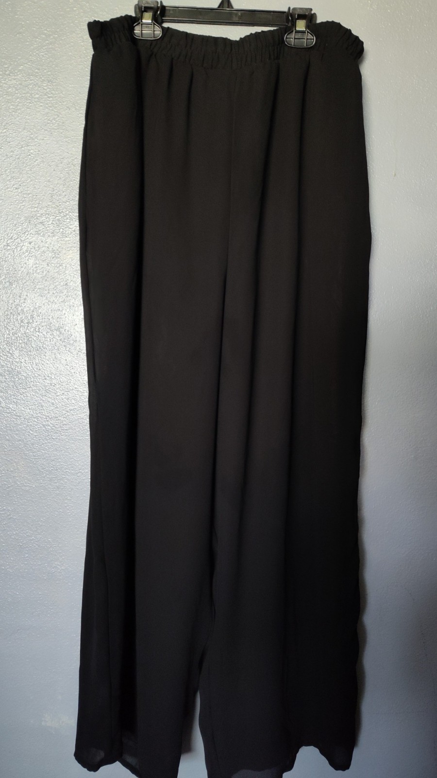 Women’s Vintage Size XL Black Lacy Afternoon Dress Pants Elastic Waist