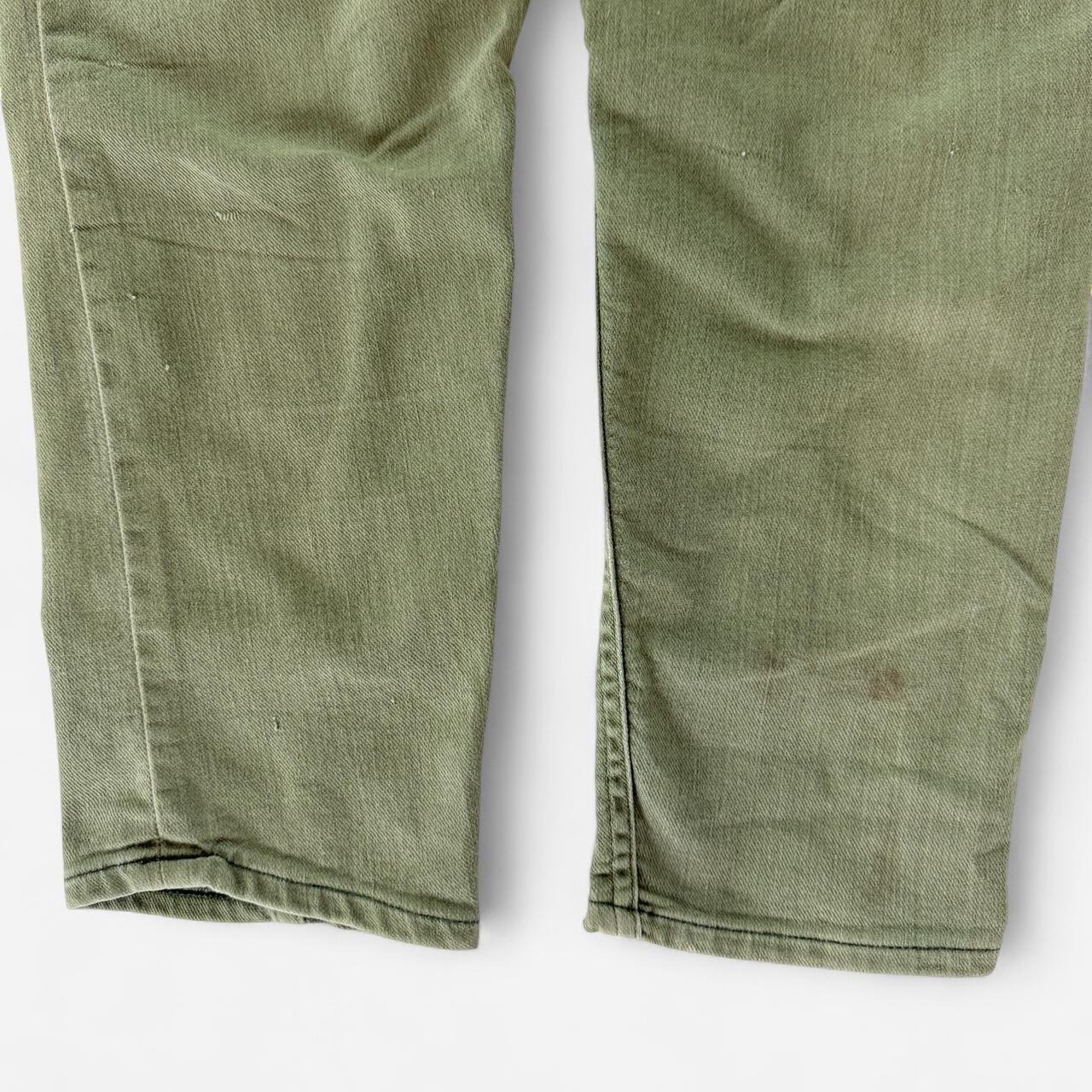 Vintage 1960s Lady Lee stretch riders in olive green skinny jean