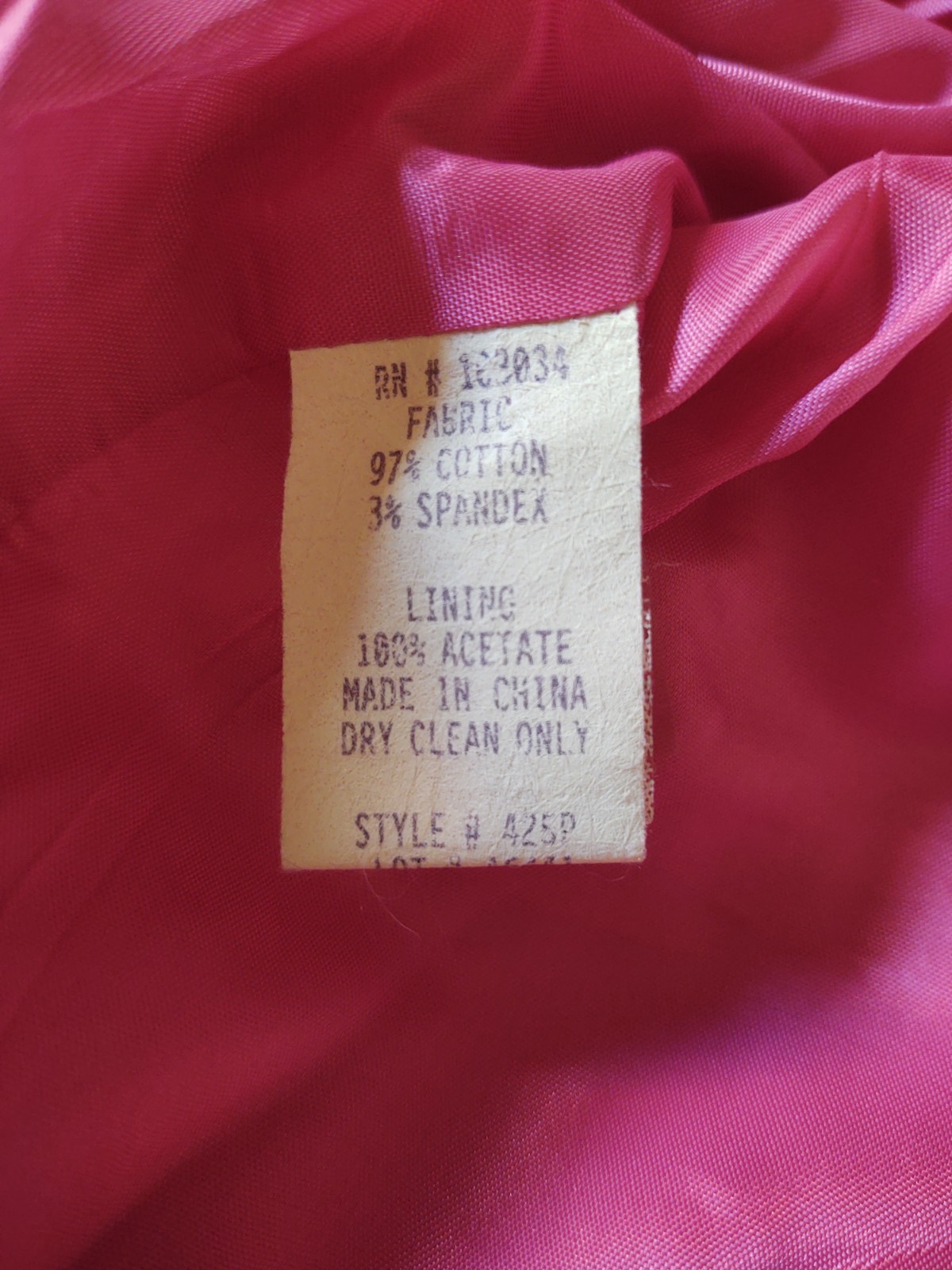 Giancarlo Ferrari jacket Fuscia/White Retro Petite Vintage Career