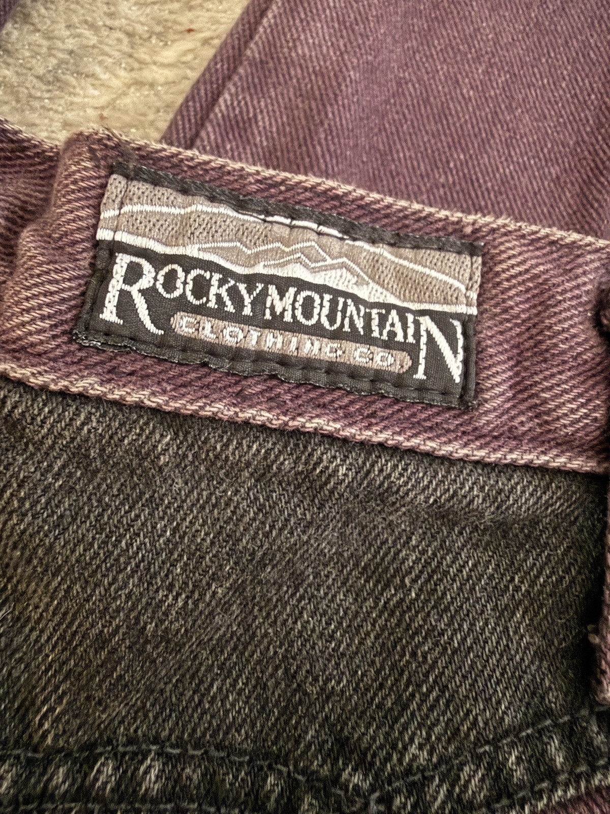 Rocky Mountain Clothing Co Vintage Purple Western High Waist Jeans 28/7 Yoke