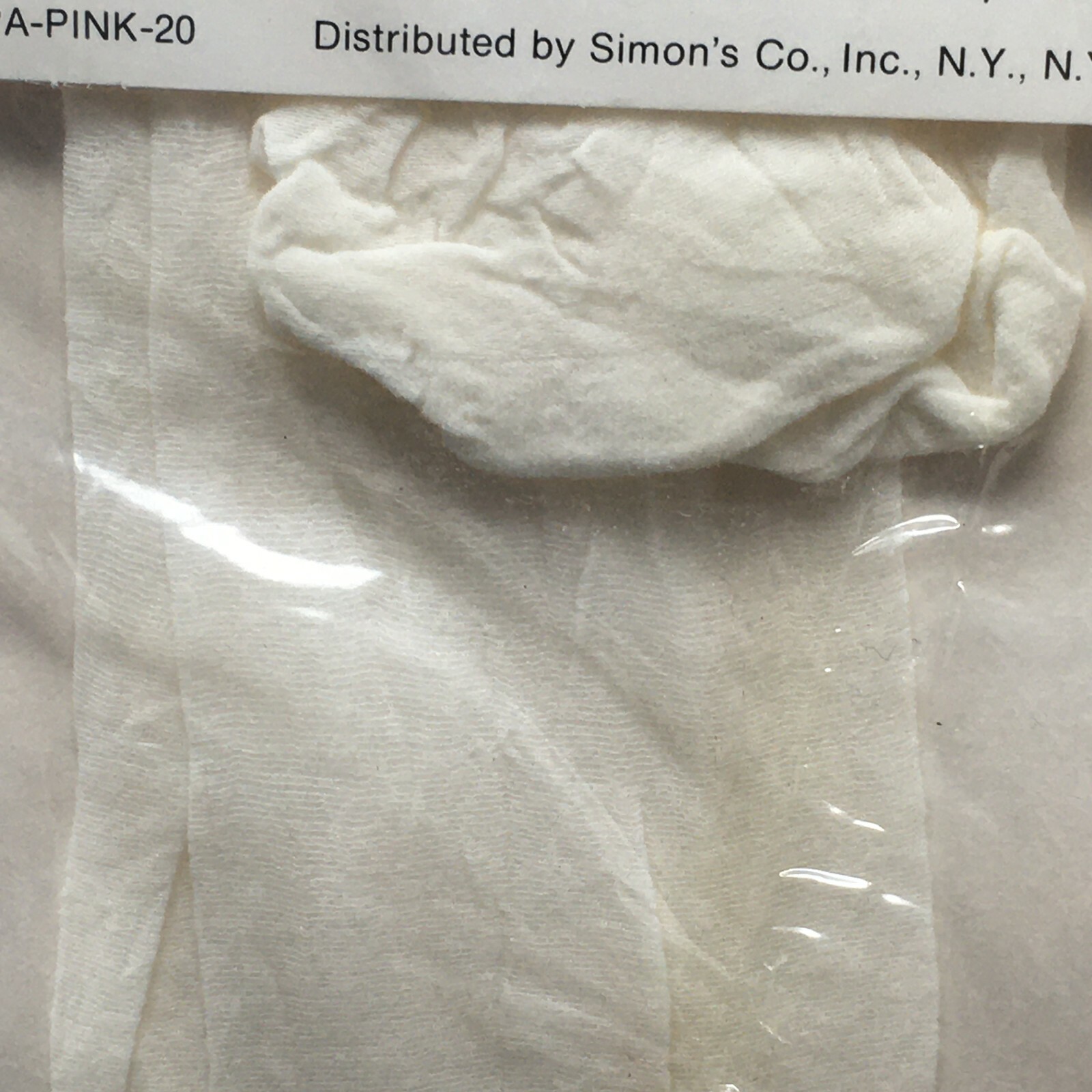New NOS Vintage Park Ave Pantyhose sz C White Nylon 1990s Control Top Spandex
