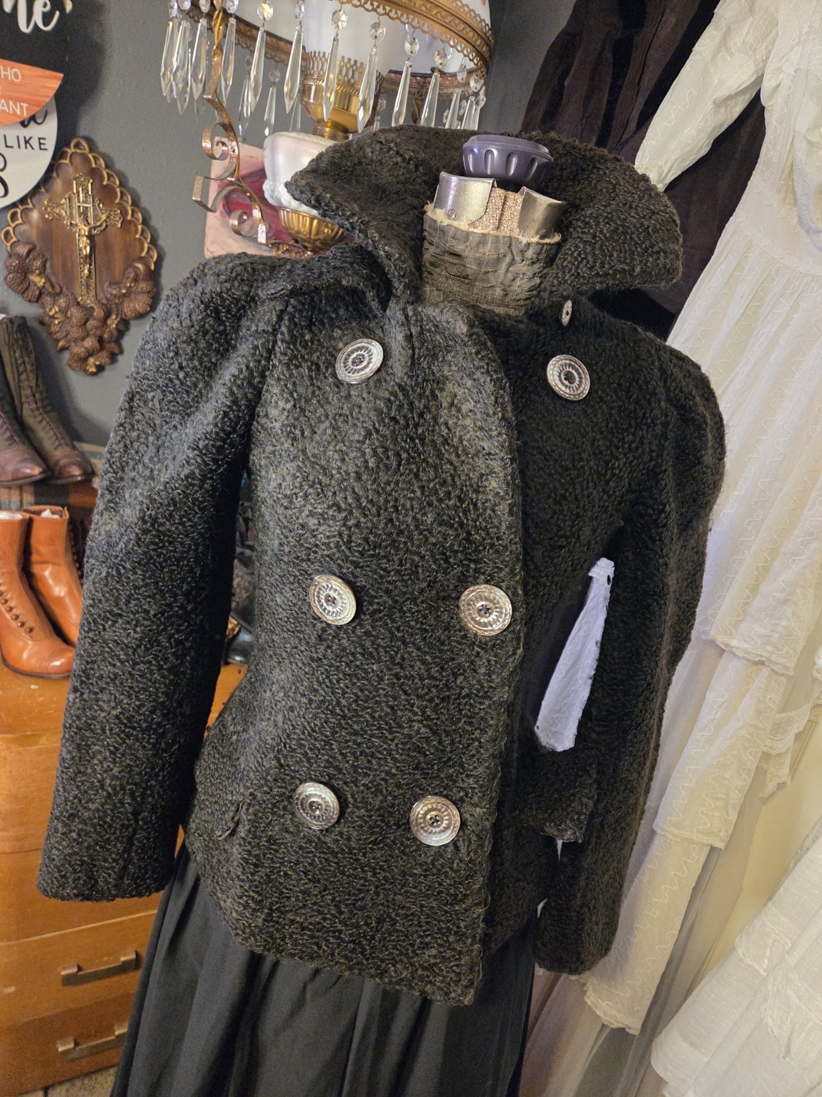 Victorian Persian Lamb Coat With Bustle