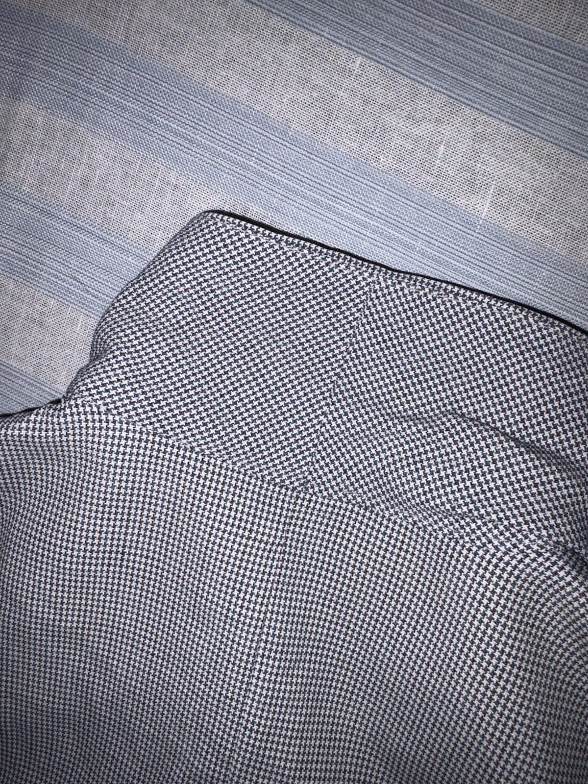 Vintage 1940s Linen Jacket Houndstooth Women’s Medium Majestic Season Maker Gray