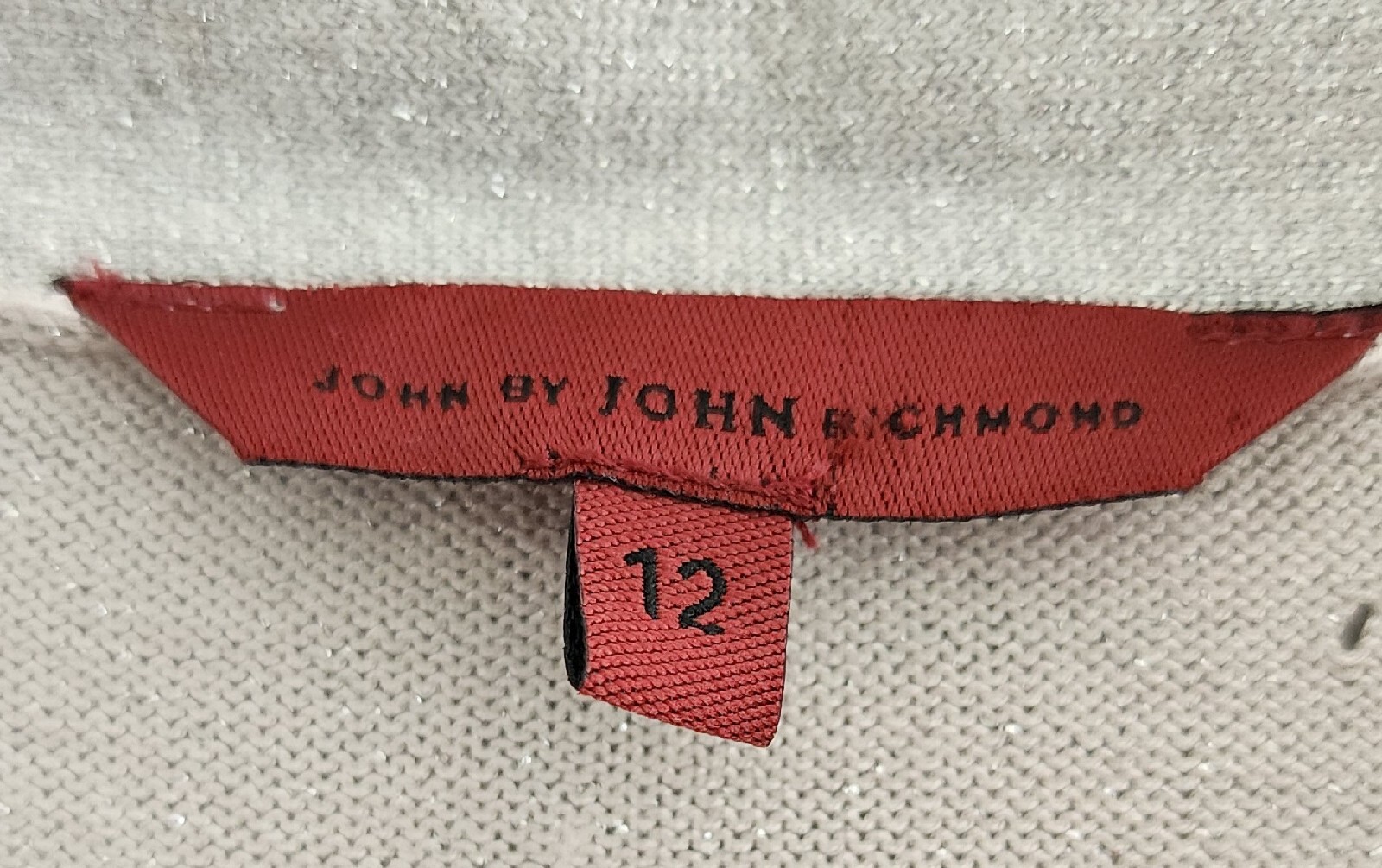John Richmond Women Vintage Short Bolero Size 12 Silver Short Sleeve Button