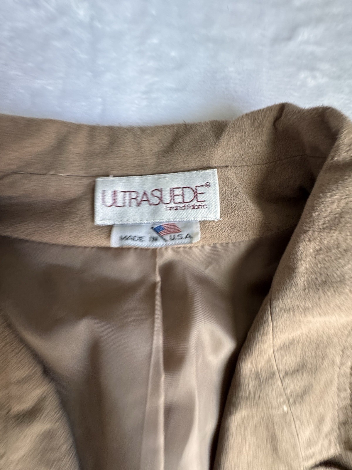 Vintage 70s Count Romi Ultrasuede Blazer Jacket Taupe Tan USA Made ILGWU S M⁠
